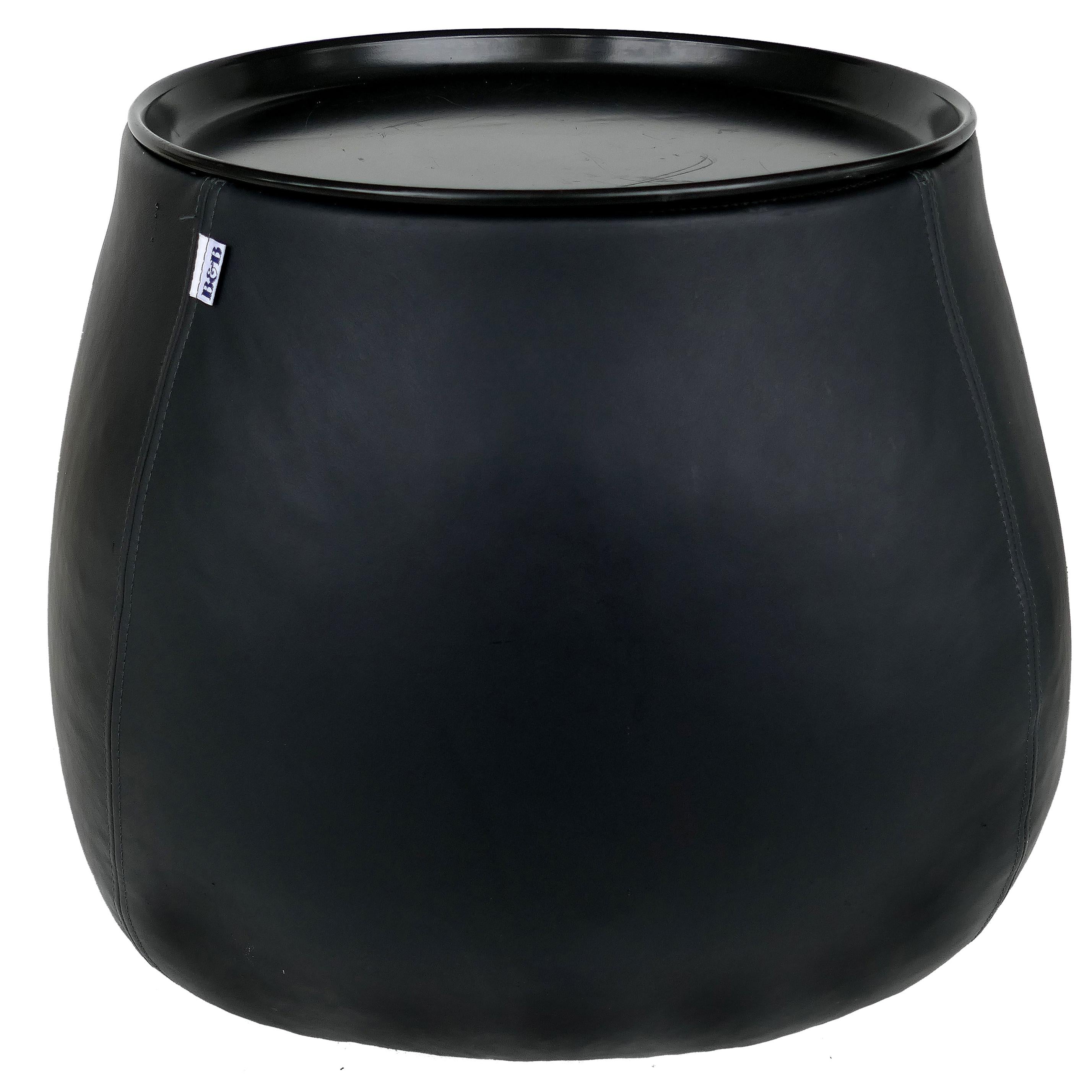 B and B Italia FatFat Bean Bag Tray Table in Leather by Patricia