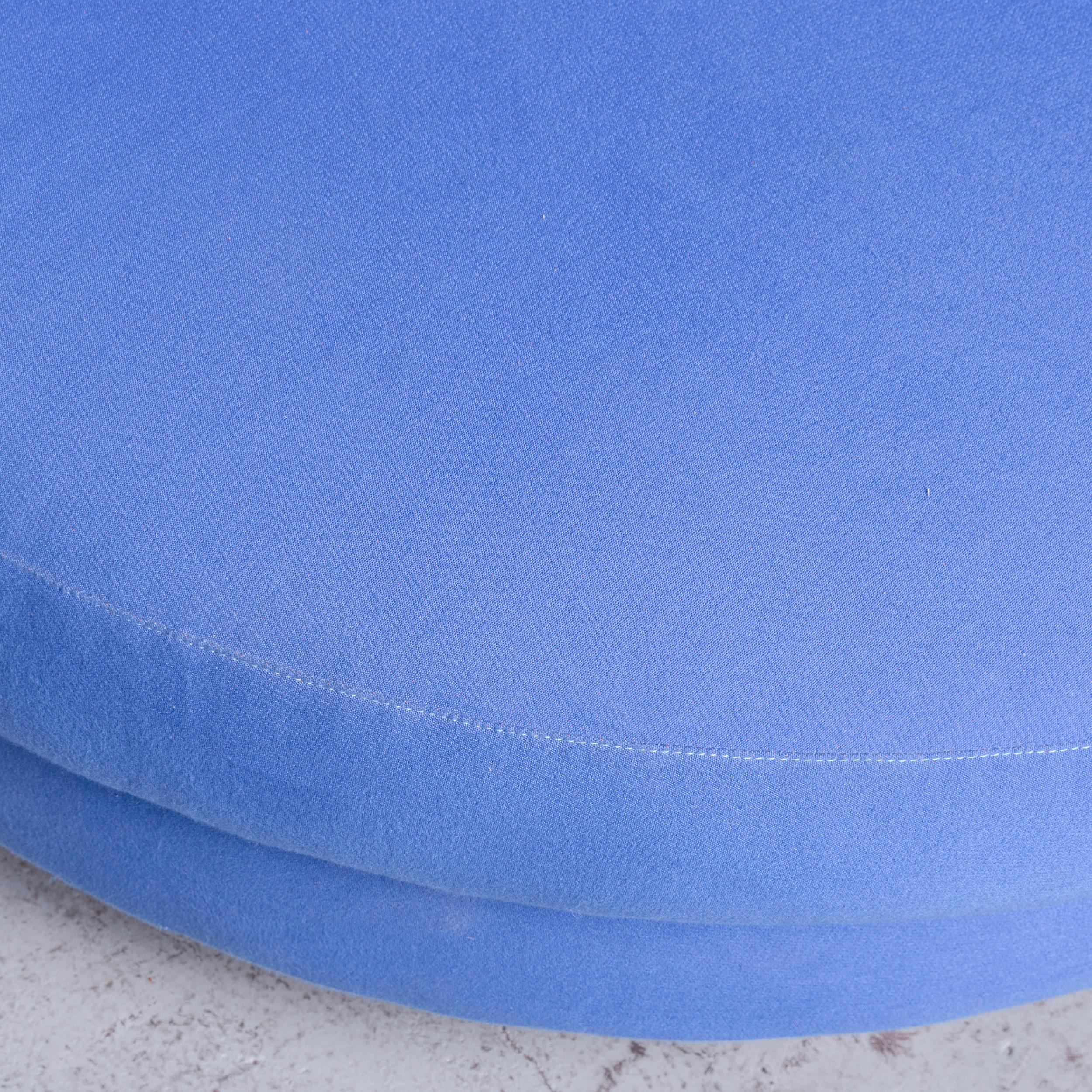 B & B Italia Sity Fabric Designer Sofa Blue Pattern Look Corner Couch 2