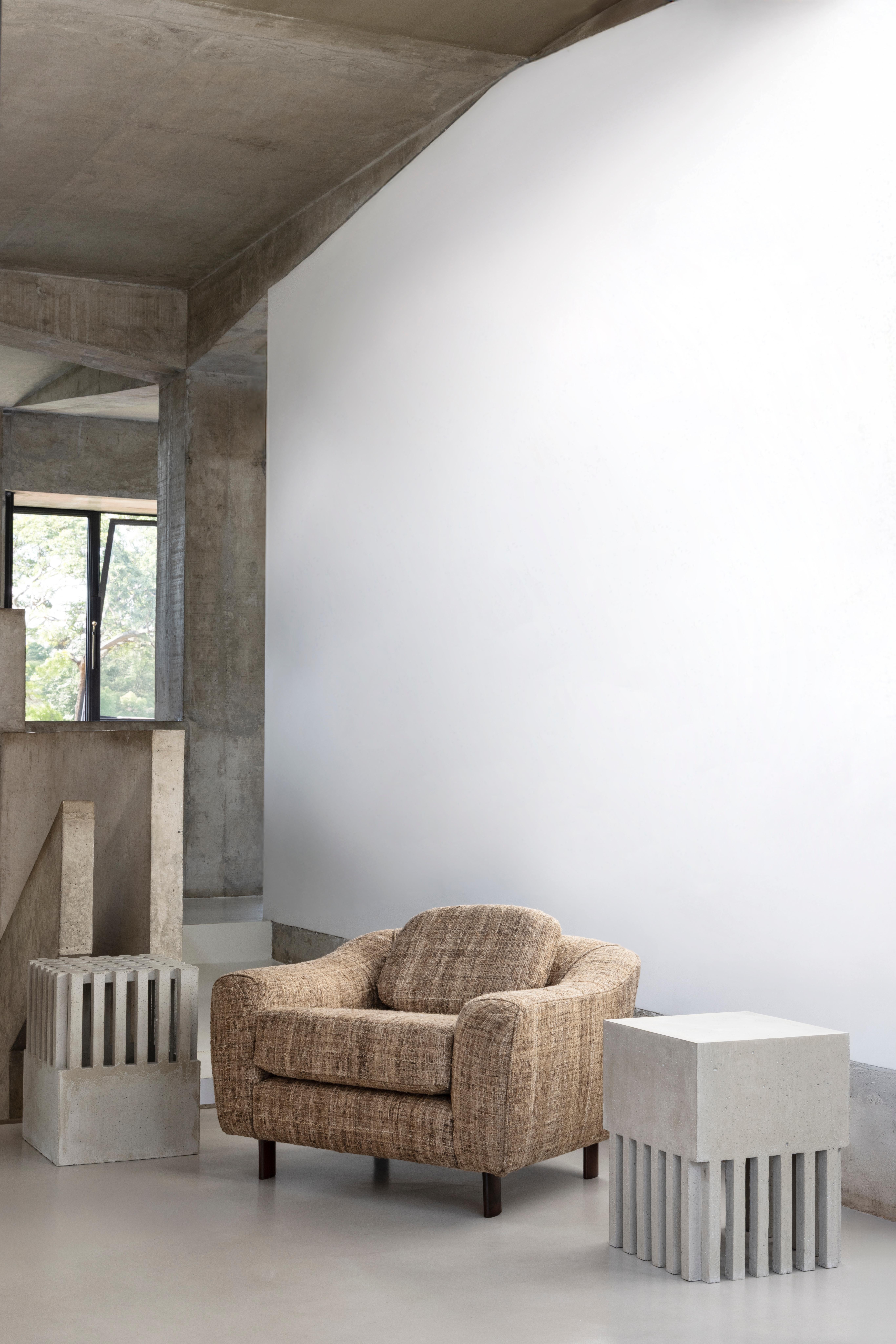 Brazilian B. Block Side Table For Sale