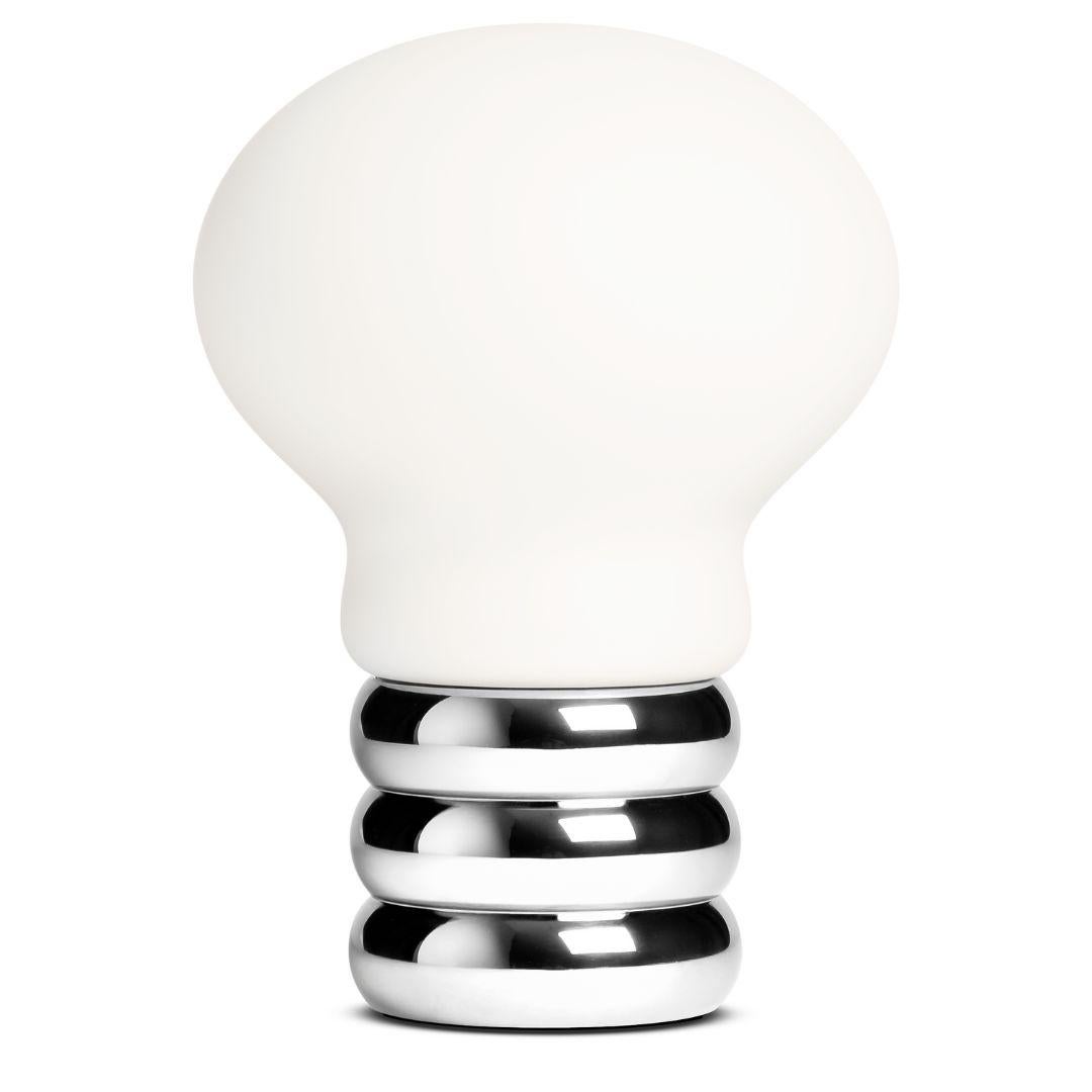 Lampe de bureau « B. Bulb » en verre opalin soufflé à la main et chromé pour Ingo Maurer en vente 3