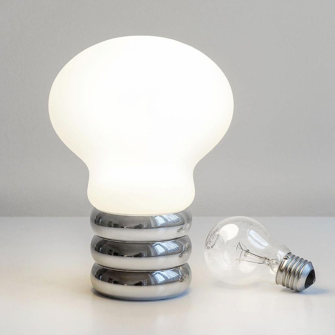 Lampe de bureau « B. Bulb » en verre opalin soufflé à la main et chromé pour Ingo Maurer en vente 5