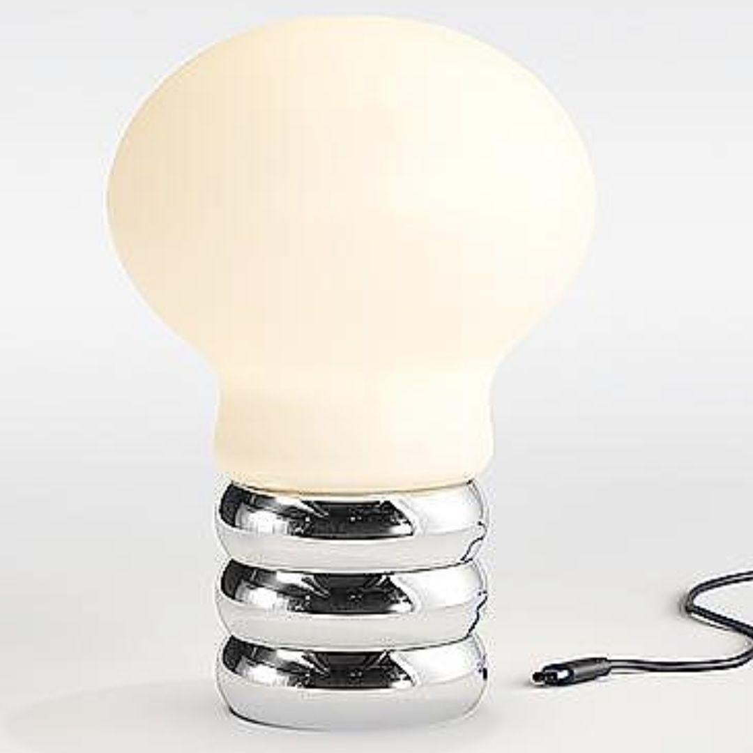 Lampe de bureau « B. Bulb » en verre opalin soufflé à la main et chromé pour Ingo Maurer en vente 2