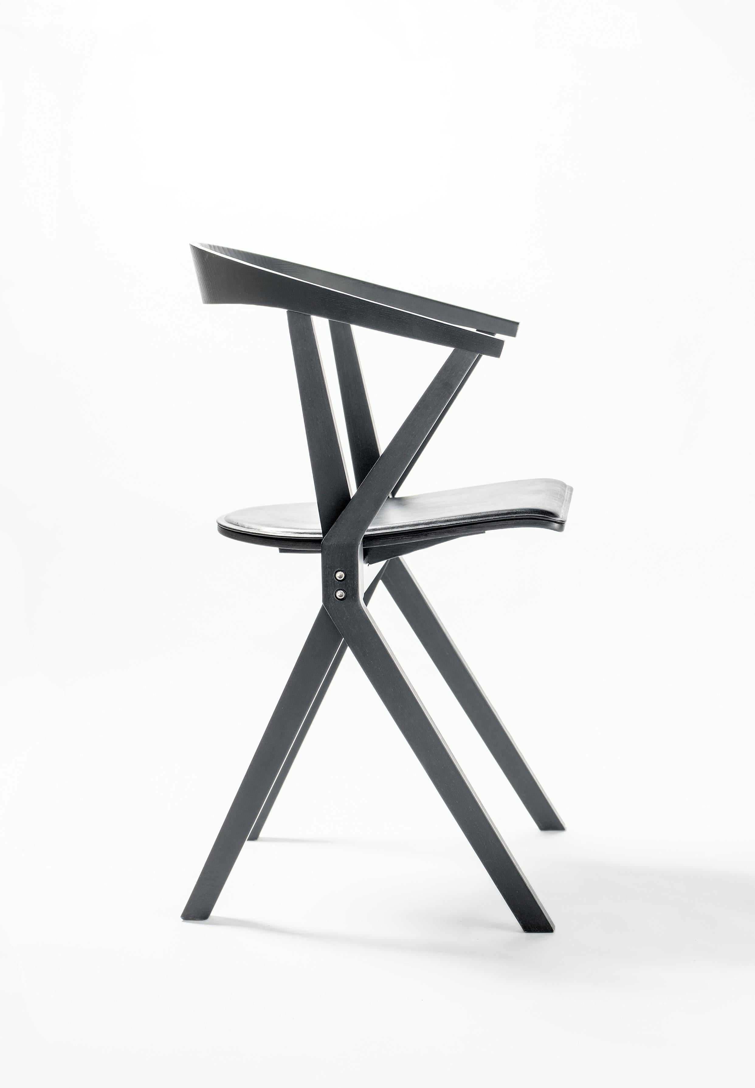 Spanish B Chair, Black Lacquered