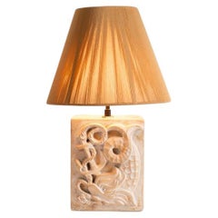B. Chalvet, Lampada in gres con rilievo nautico, Francia, XX secolo