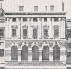 South Prospect of Somerset House engraving c. 1753 for Stow's Survey of London