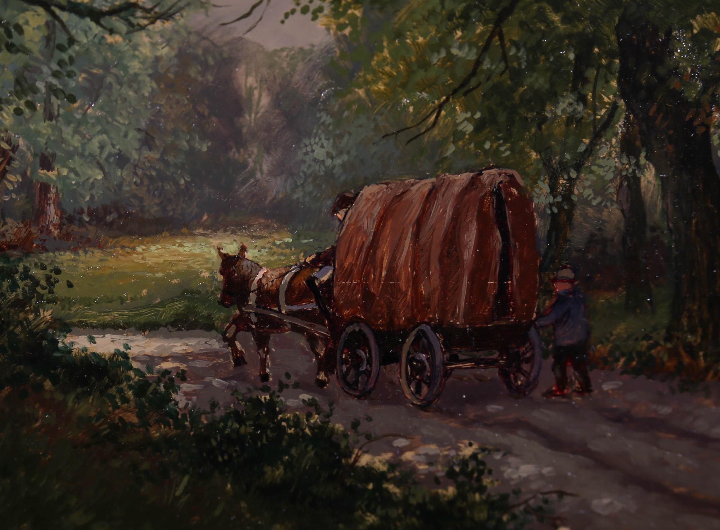 B. Cremer  - Olio dei primi del Novecento, Il viaggio verso casa 4