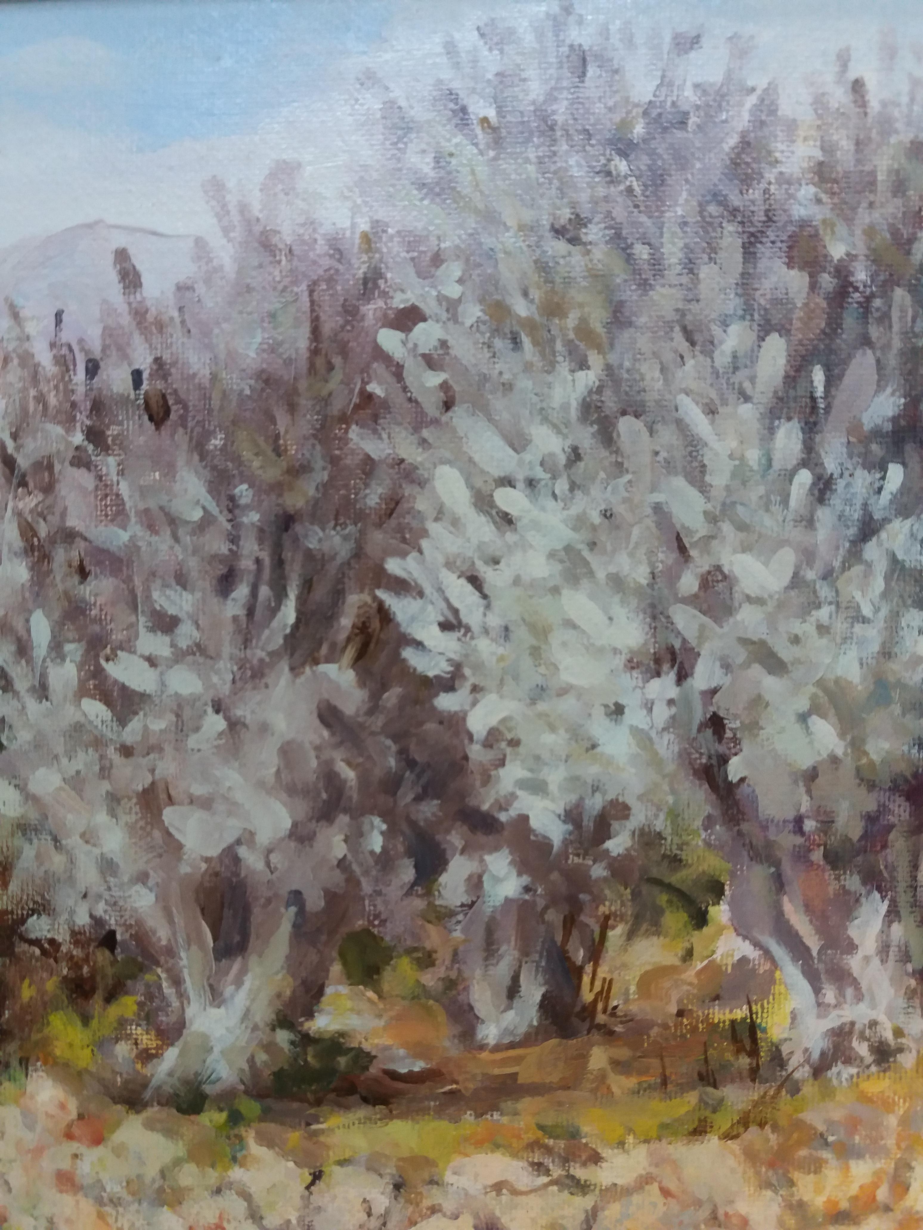 Olivos ll dipinto acrilico impressionista originale. 