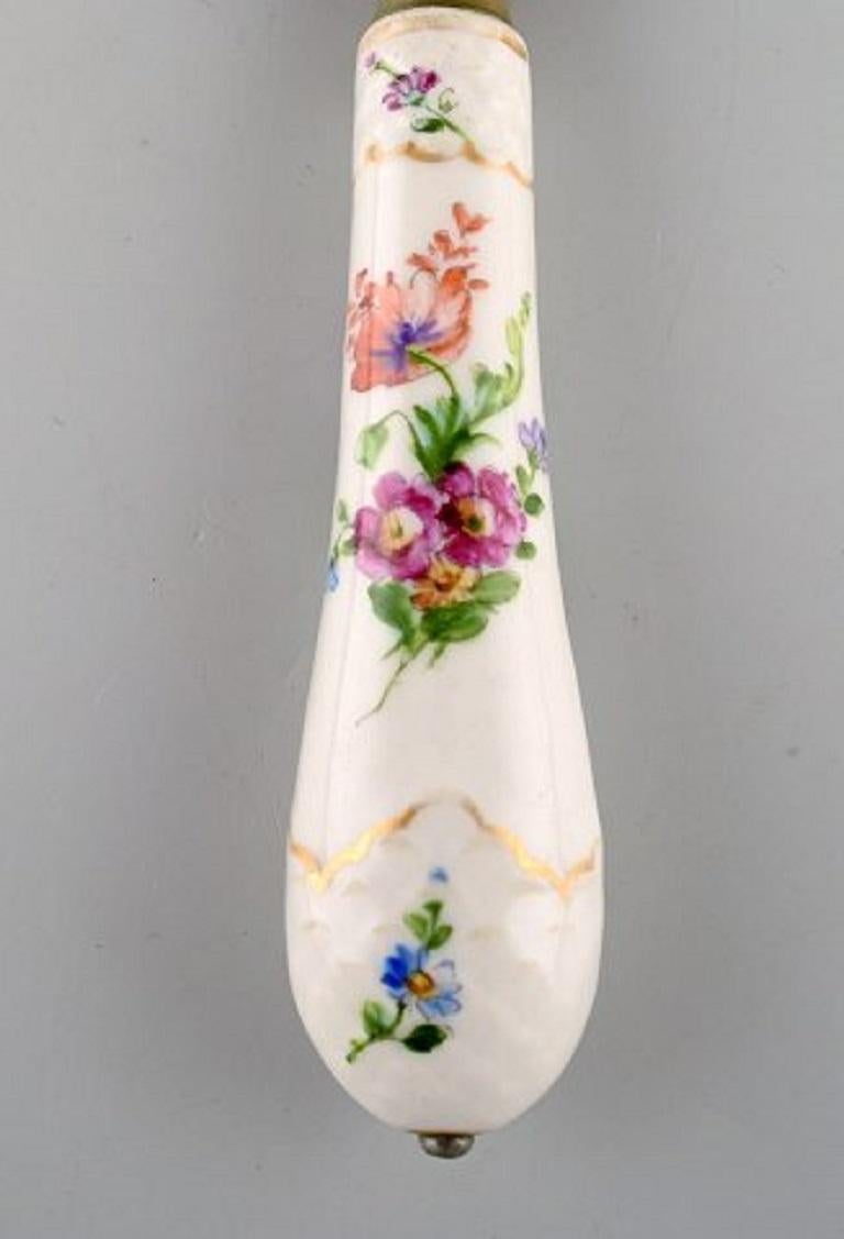 Victorian B & G, Bing & Grøndahl Saxon Flower, Set of 8 Antique Large Dinner Knives For Sale