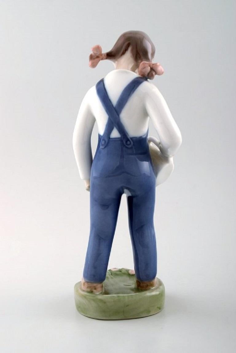 Scandinavian Modern B & G / Bing & Grondahl, The little gardener / girl with watering can