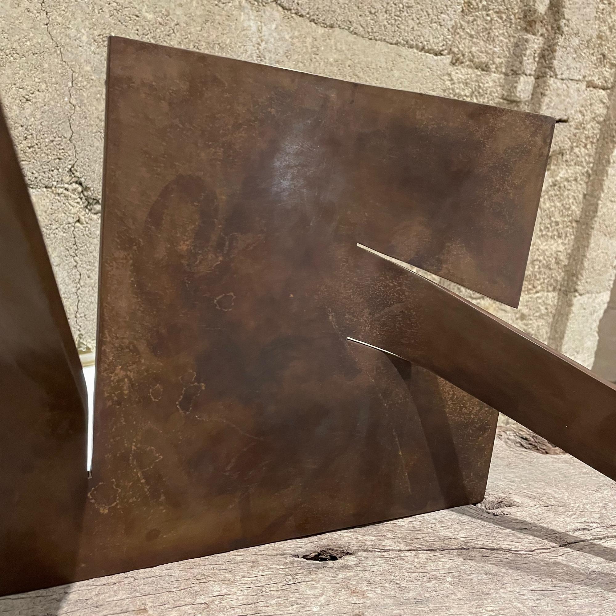 B H W Bronze Sculpture Peeling Metal Sharp Modern Design March 1981 For Sale 5