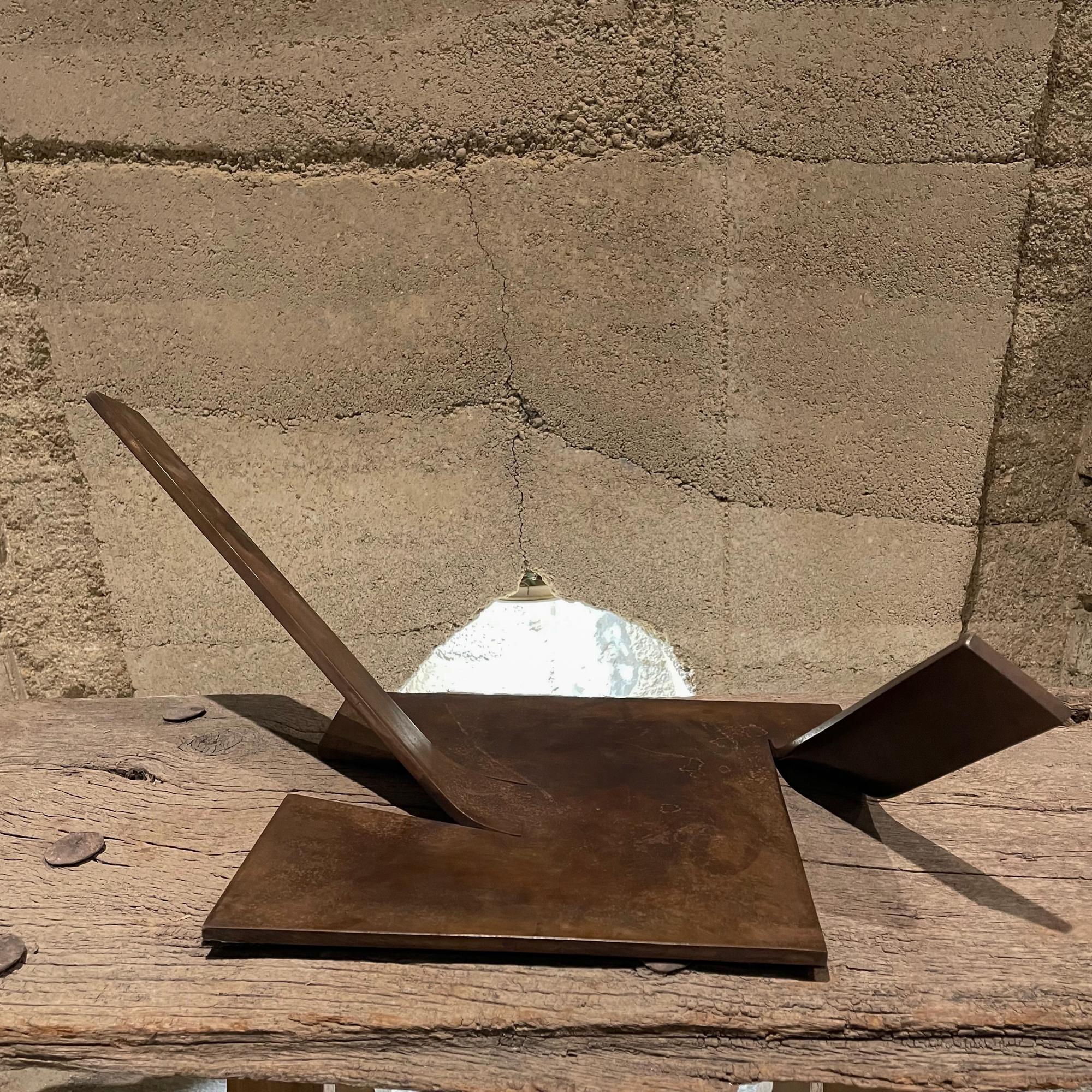 B H W Bronze Sculpture Peeling Metal Sharp Modern Design March 1981 For Sale 2