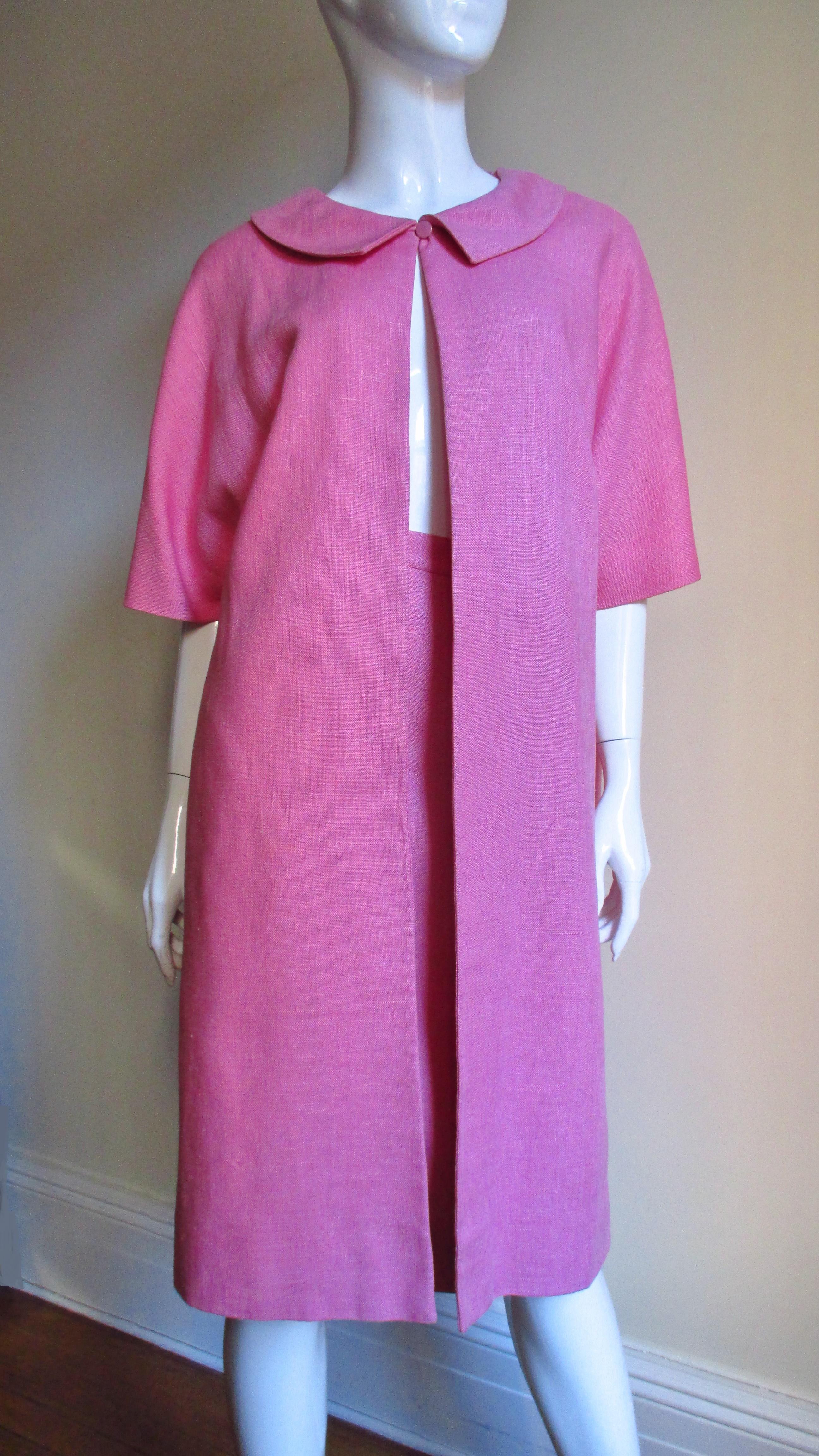 B H Wragge 1960s Linen Coat and Skirt 3