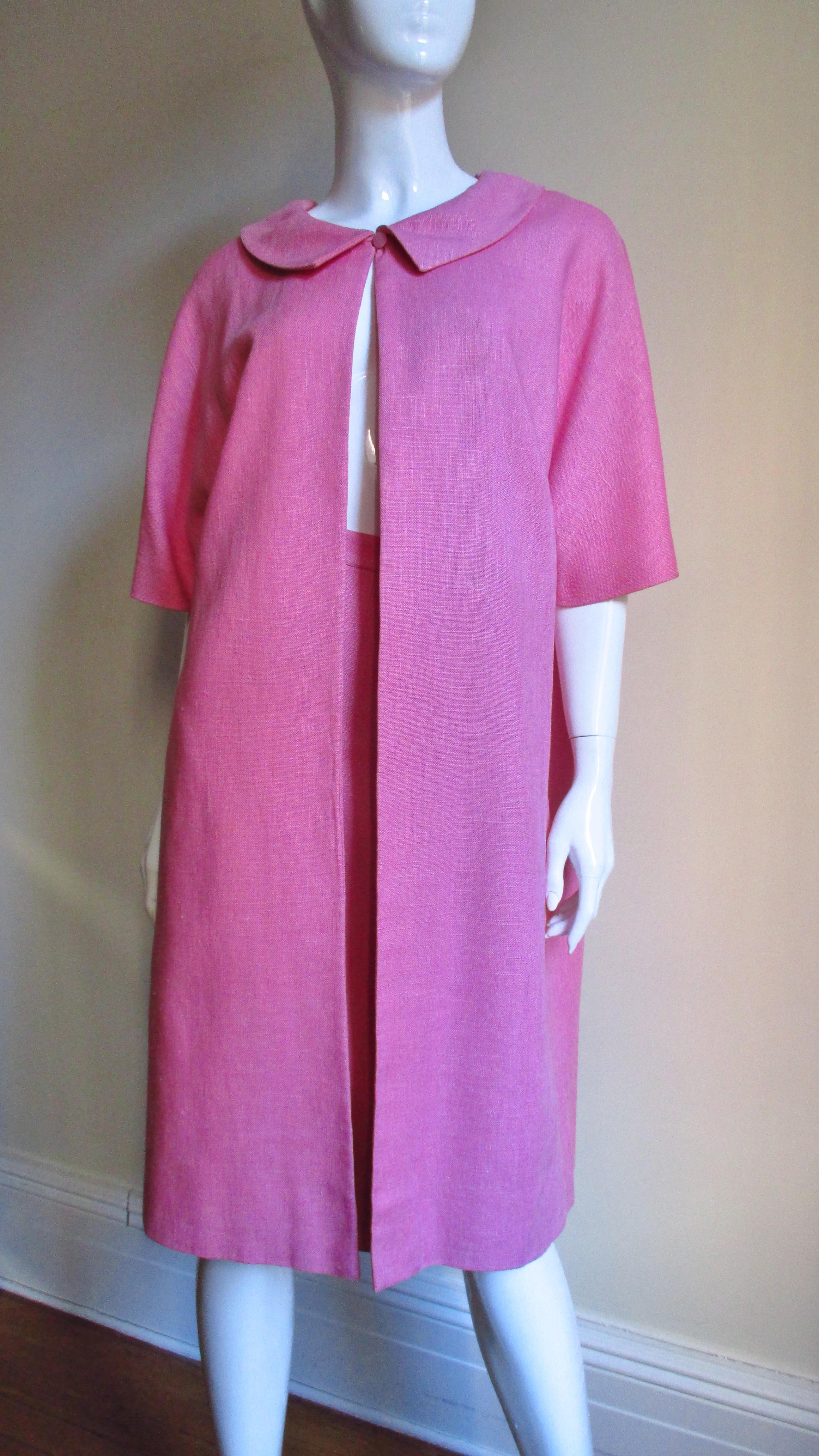 B H Wragge 1960s Linen Coat and Skirt 2