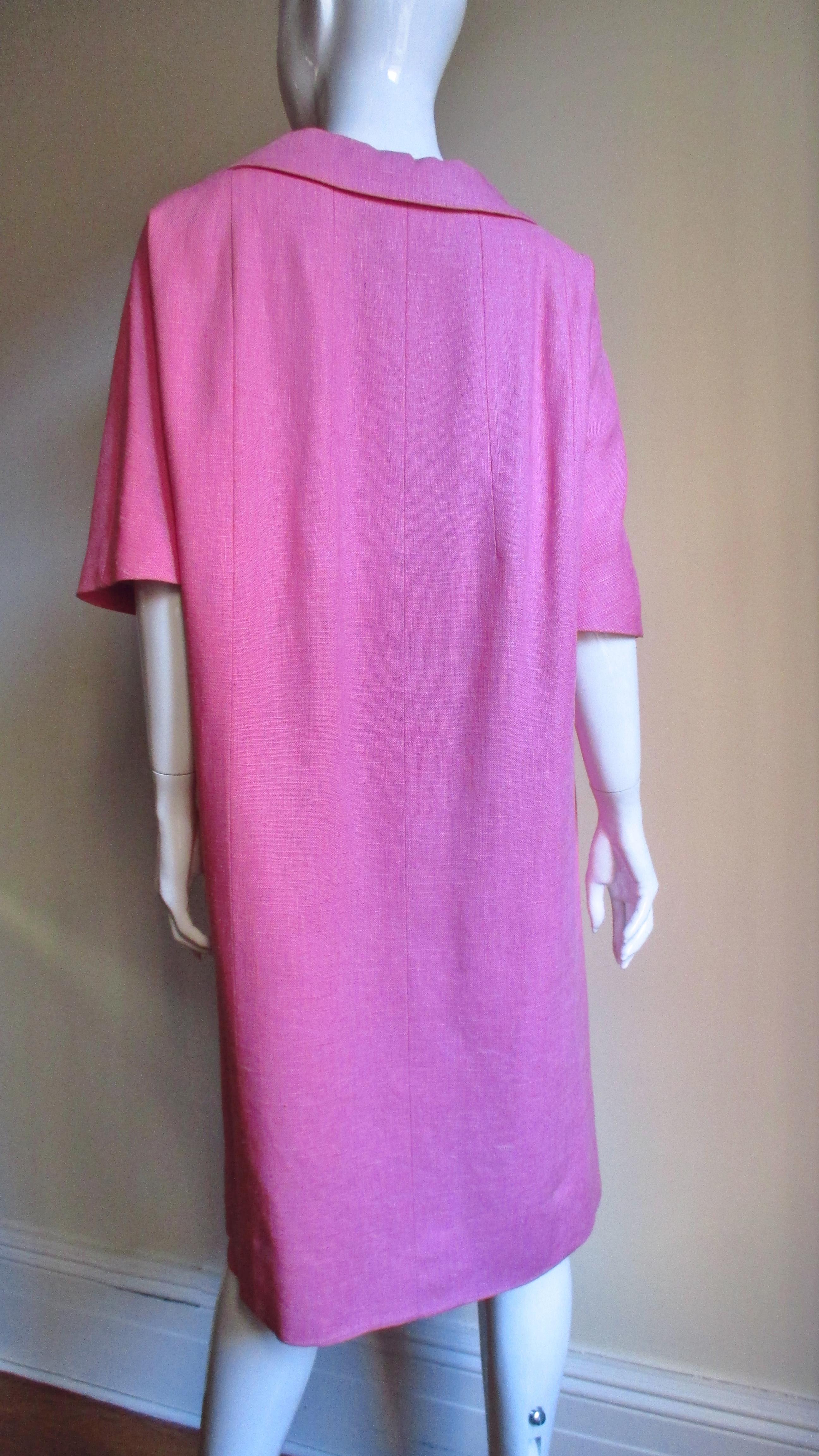 B H Wragge 1960s Linen Coat and Skirt 5