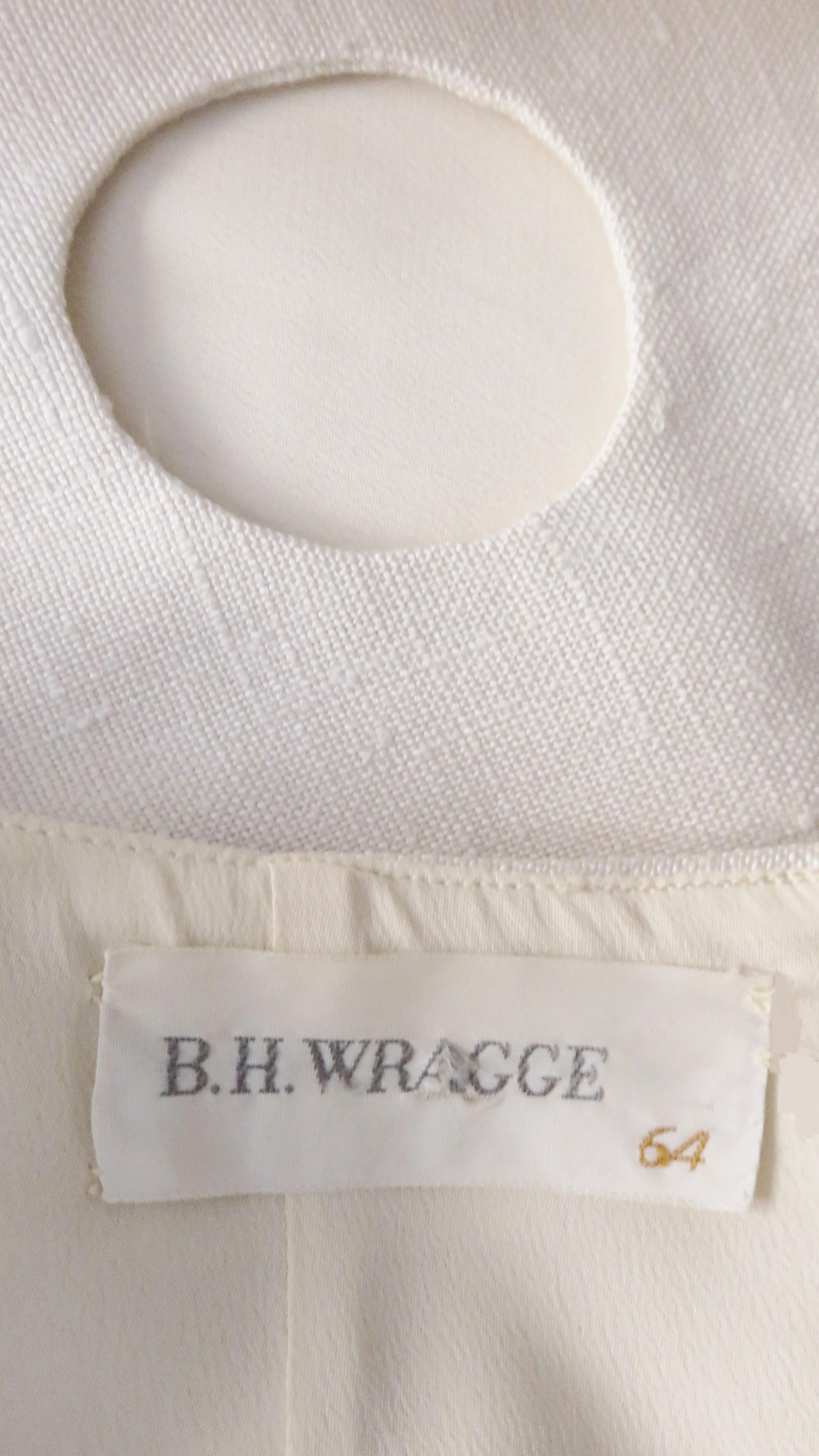 B H Wragge Linen Skirt and Top with Circle Cut outs 1964 For Sale 10