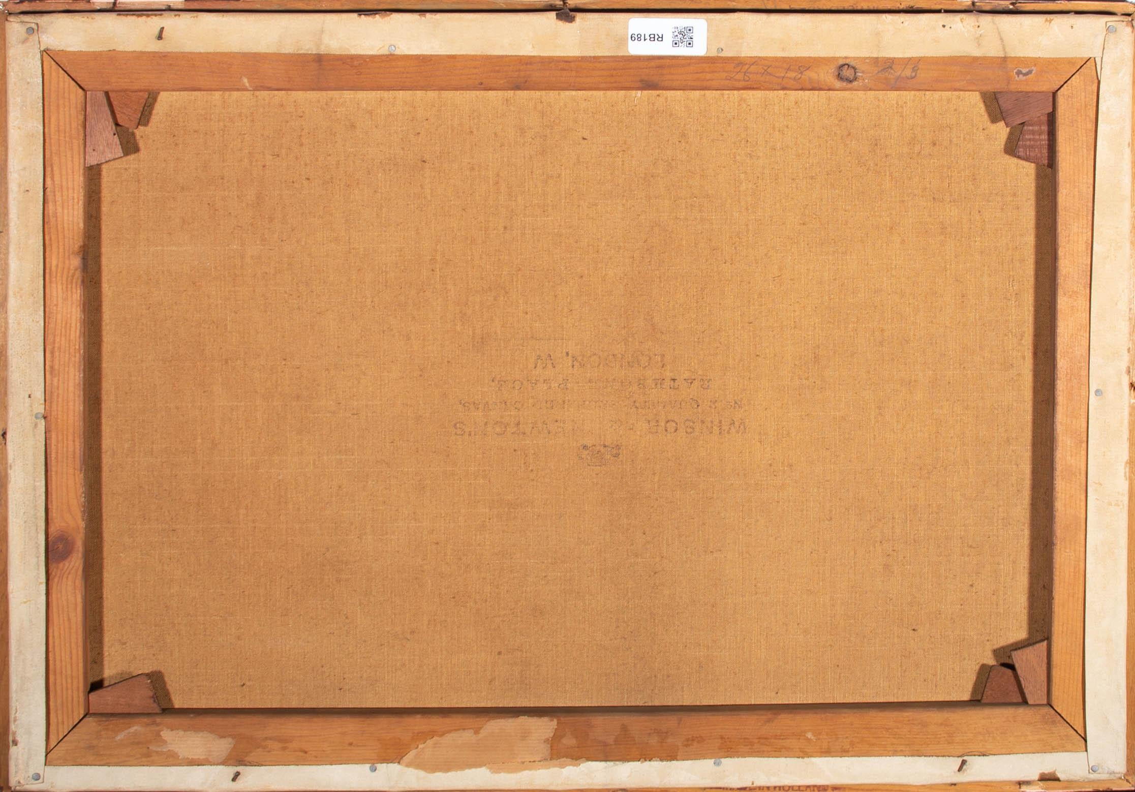 B. Haynes - 1918 Óleo, Naturaleza muerta con uvas y peras en venta 3