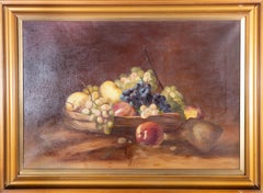 B. Haynes - 1918 Oil, Still Life with Fruit