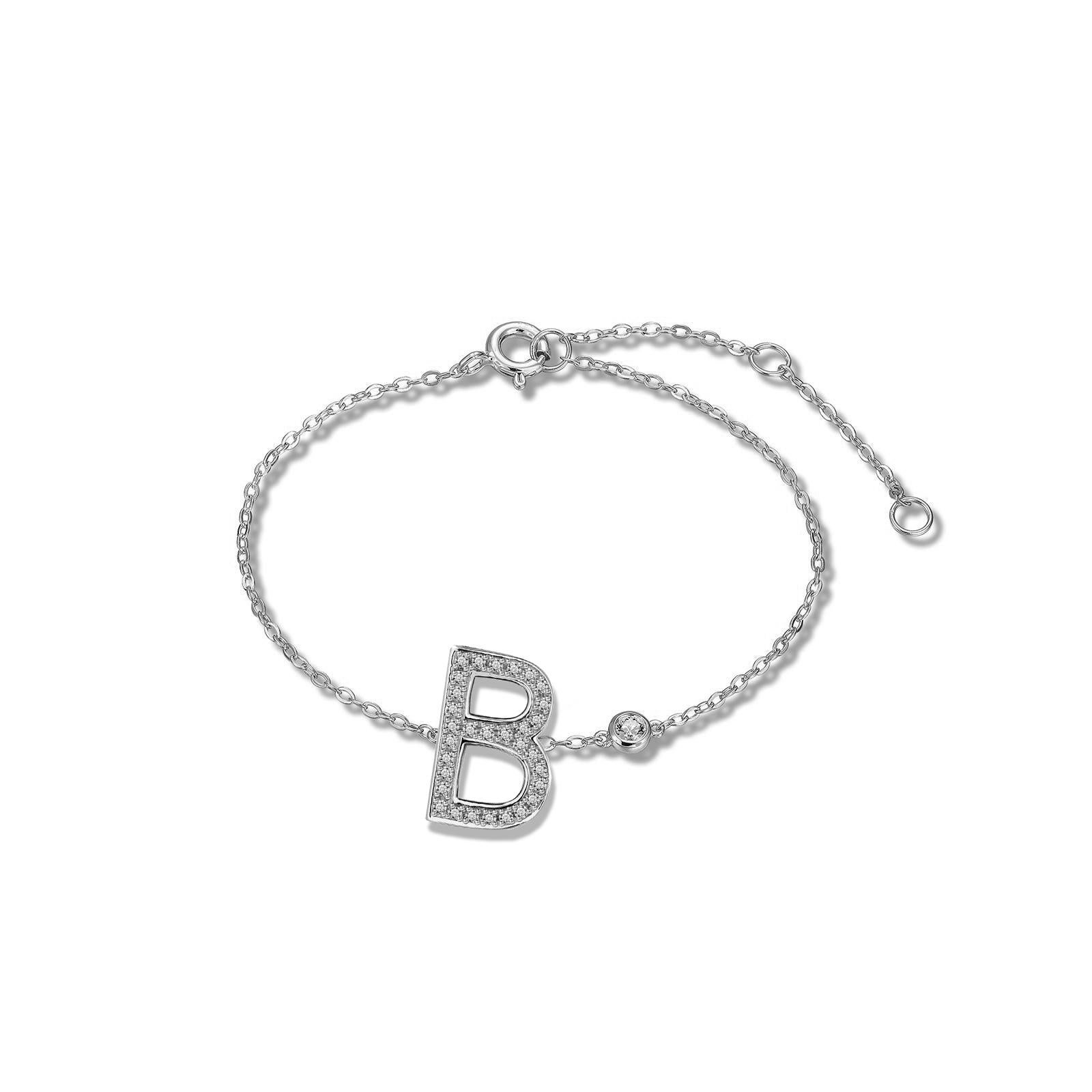 anklet with initial b