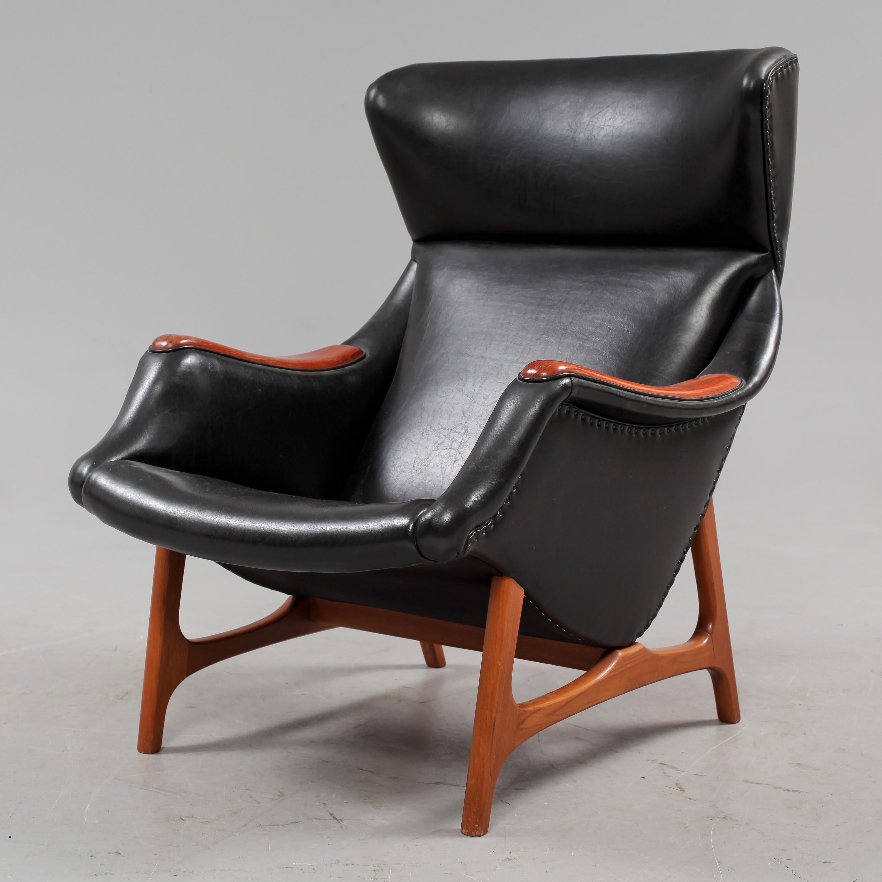 Mid-Century Modern B J Hansen Lounge Chair Norway 1960s