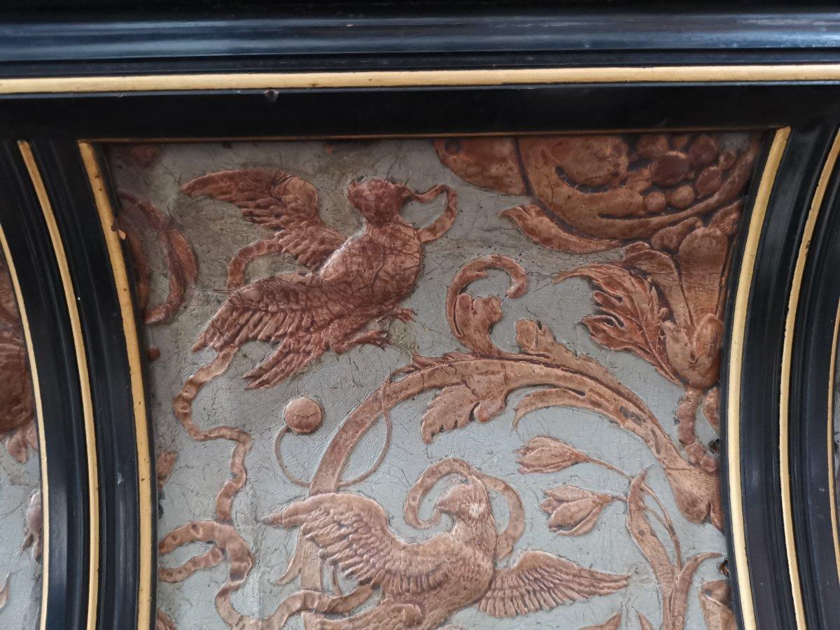 B J Talbert Aesthetic Movement Carved & Gilt Wall Shelf with Mythical Creatures. For Sale 3