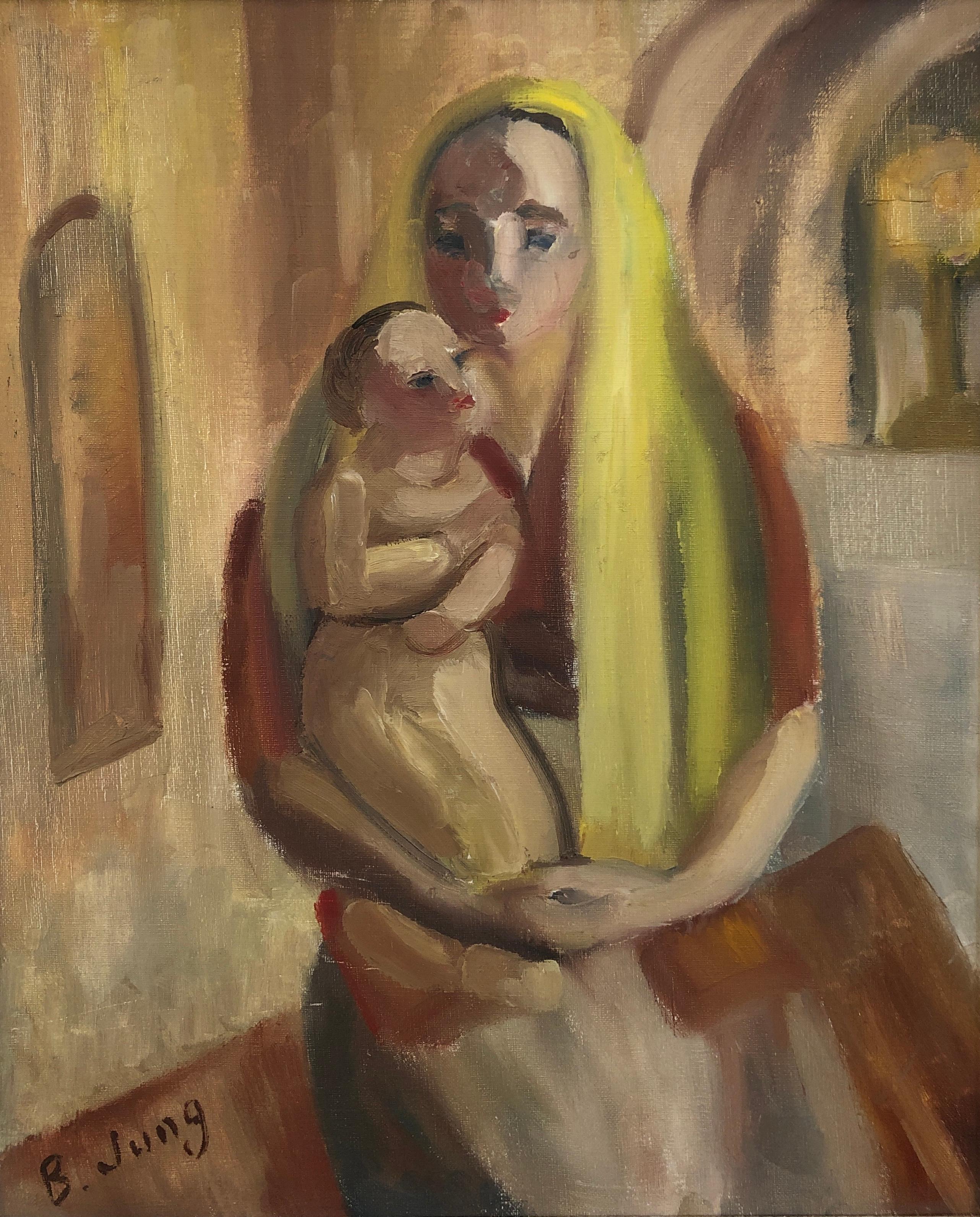 B. Jung Figurative Painting - Mother and child