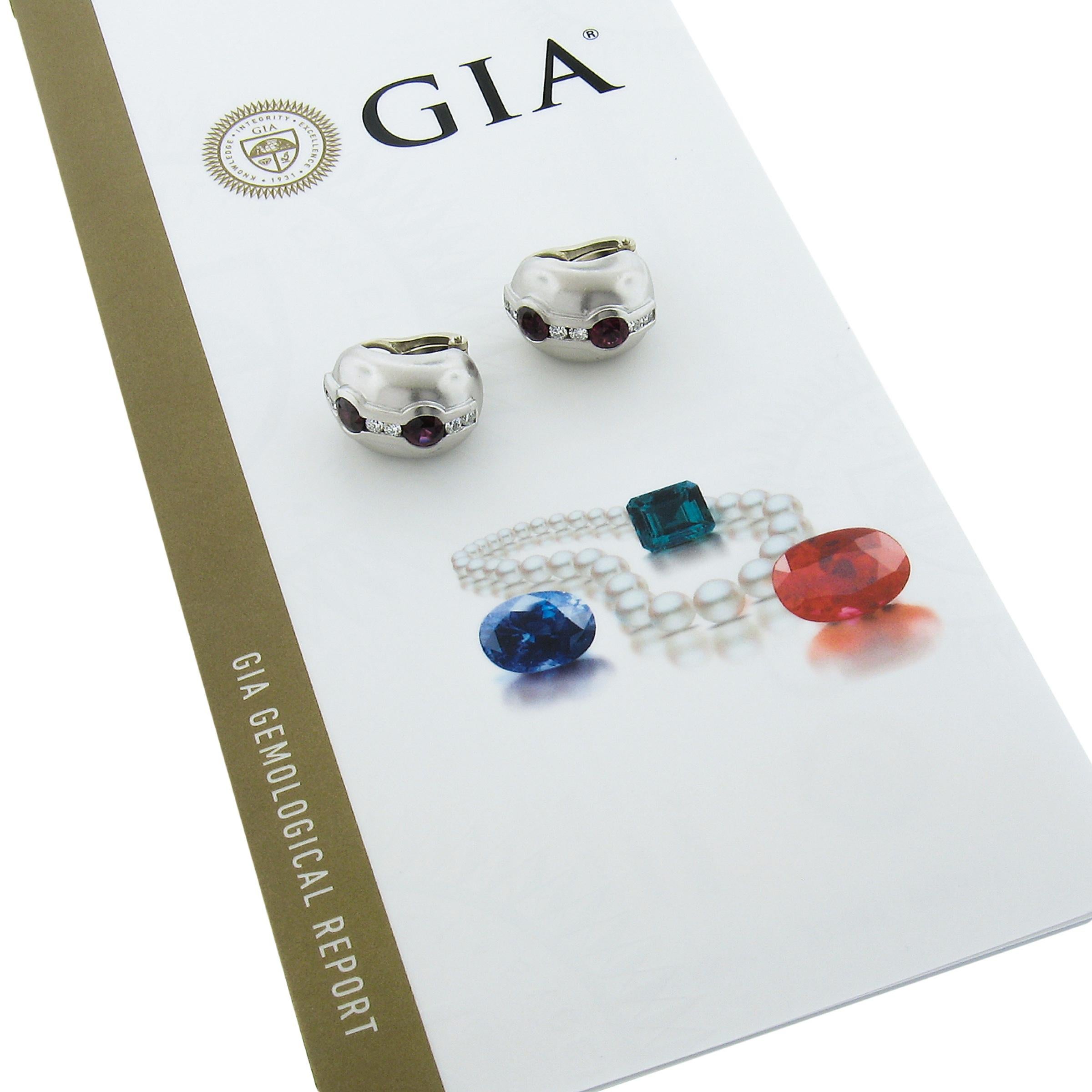 I Kieselstein Cord Platinum GIA Ruby & Diamond Cuff Clip on Statement Earrings (boucles d'oreilles à clip) en vente 2