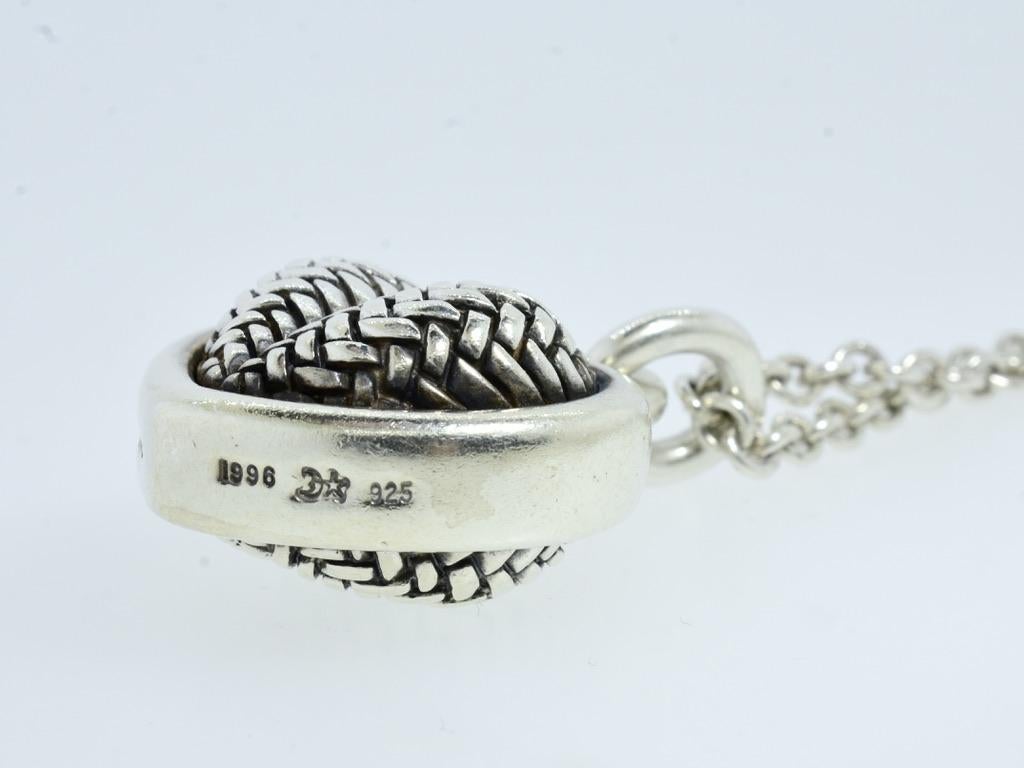 B. Kieselstein-Cord Vintage Sterling Silver Heart Pendant Necklace, 34