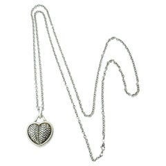B. Kieselstein-Cord Vintage Sterling Silver Heart Pendant Necklace, 34".