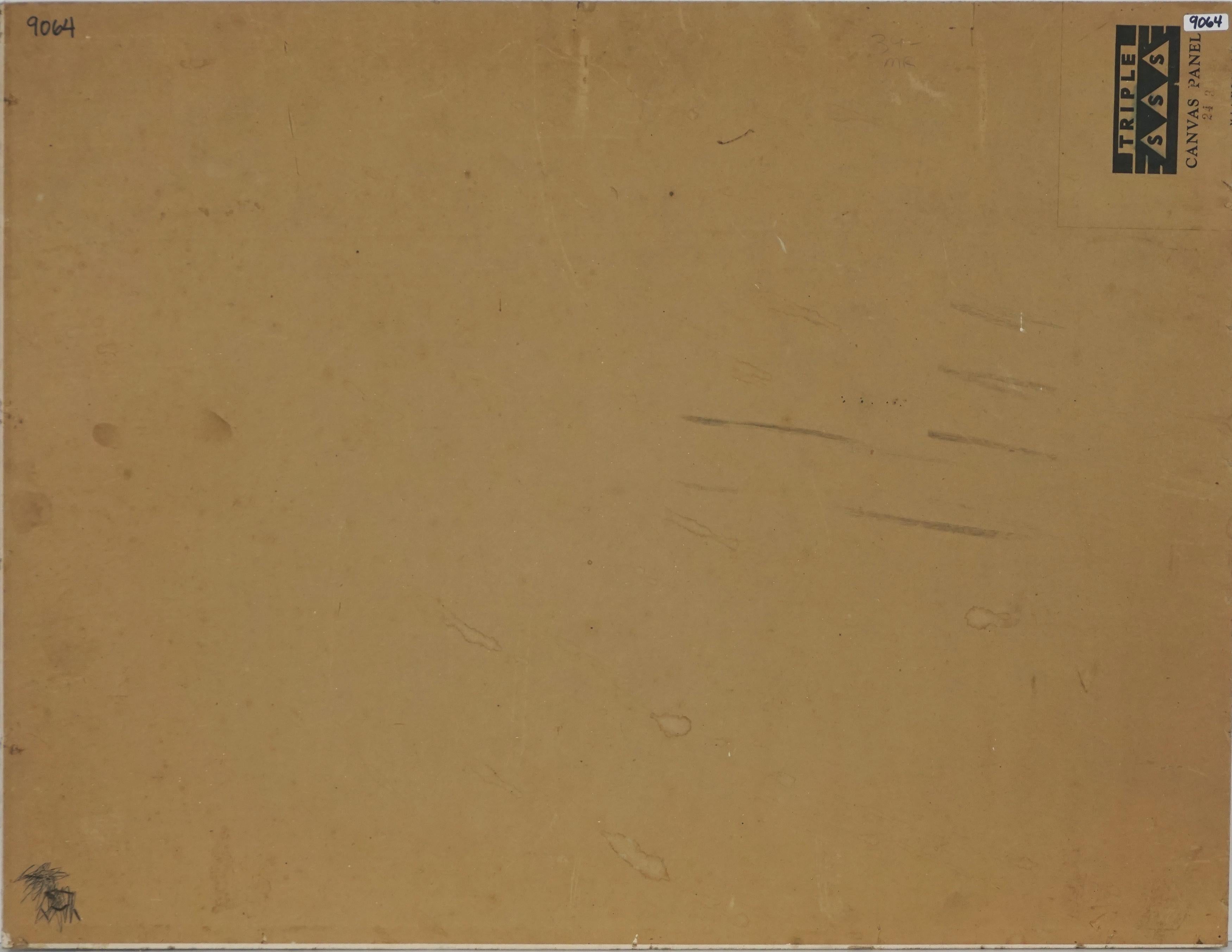 Pittura ad olio di arte popolare del Vermont della metà del secolo scorso 2