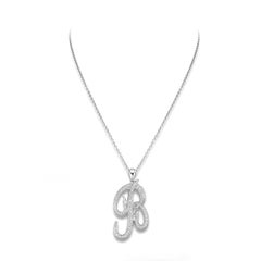 B Letter Pendant Necklace