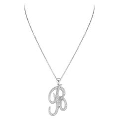 B Letter Pendant Necklace