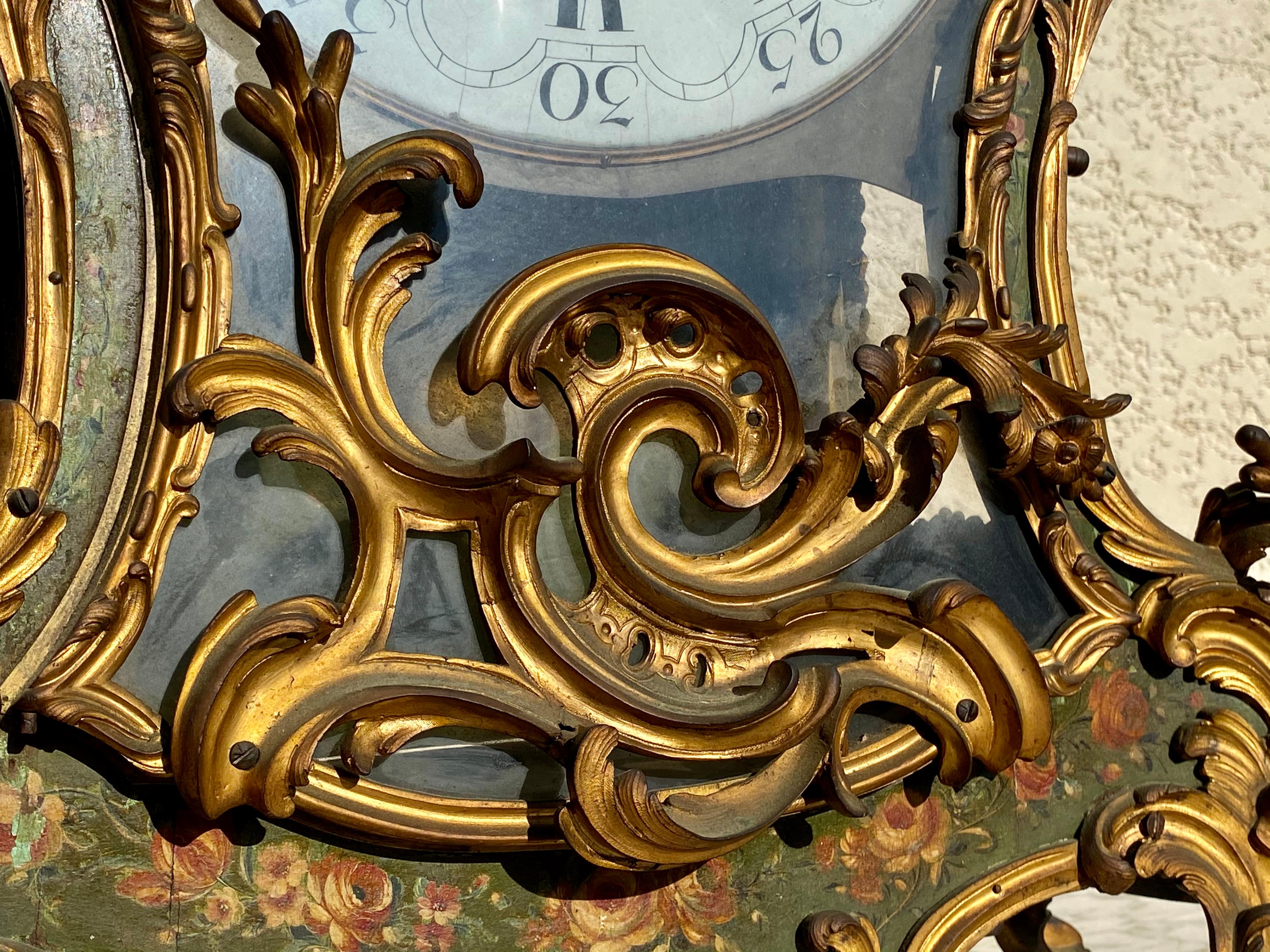 18. Jahrhundert, B. Lieutaud & P. Caffieri, Cartel Periode Louis XV mit Bronze (18. Jahrhundert und früher) im Angebot