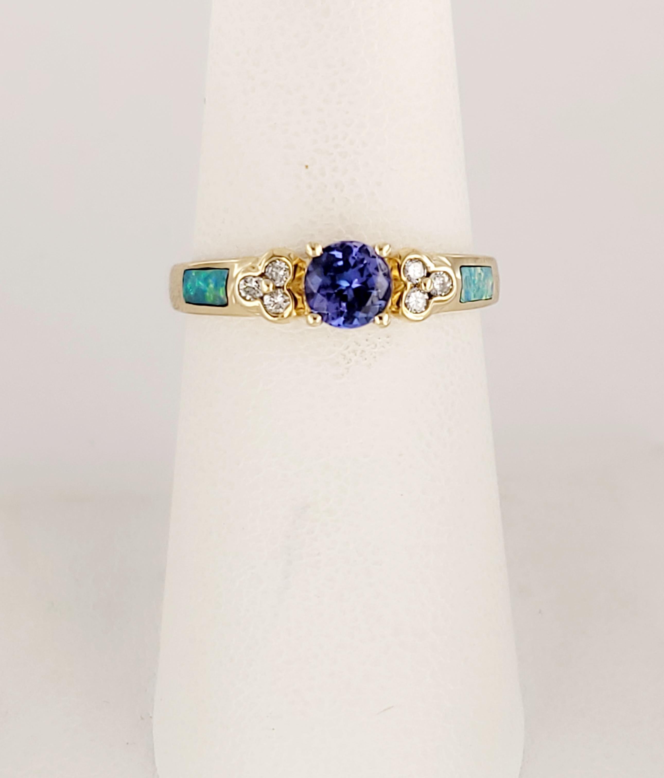 Round Cut B & M Tanzanite Ring For Sale