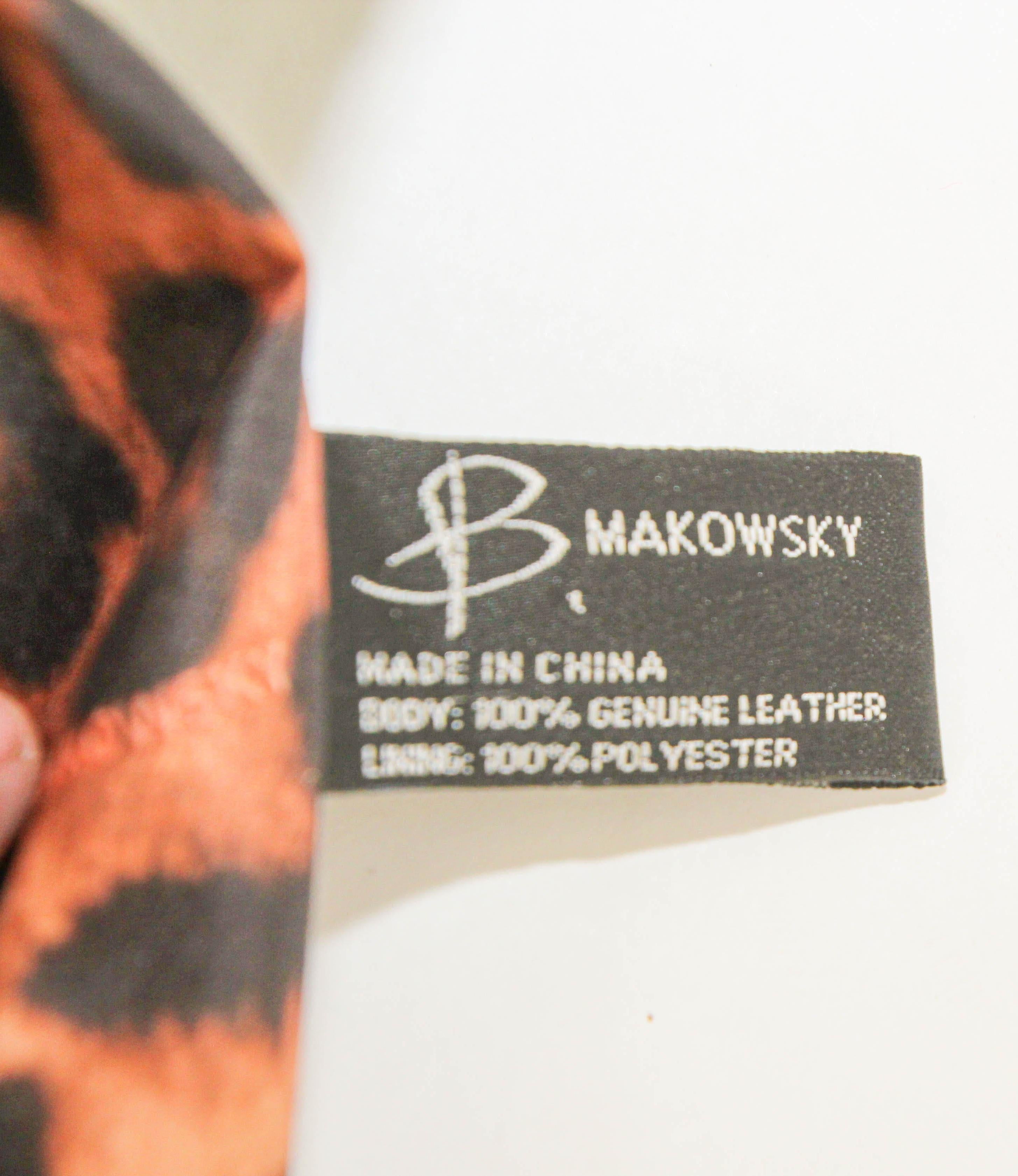 B. Makowsky Sac à bandoulière en cuir vert en vente 8