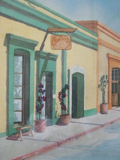 B. MCKAY, Calle Alvaro Obregon, Framed Watercolor, Signed & Dated, C. 2000