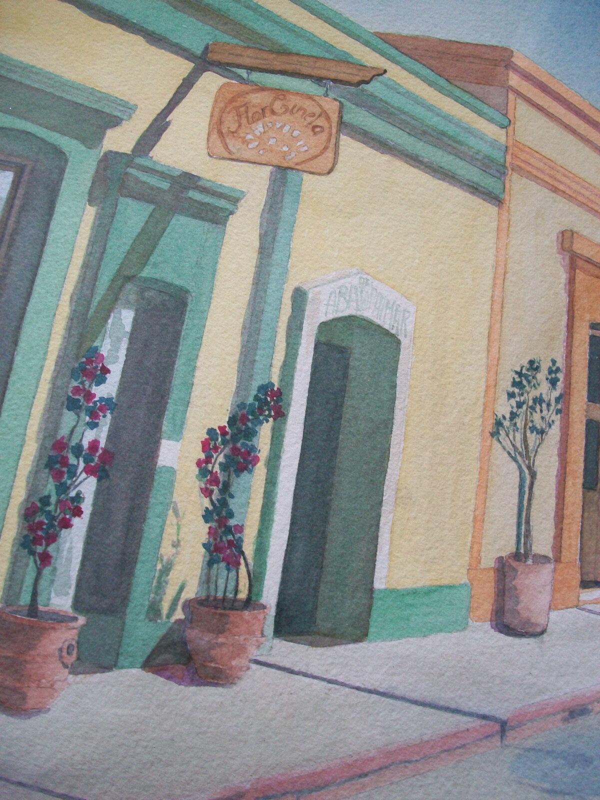 Moderne B. MCKAY, Calle Alvaro Obregon, aquarelle encadrée, signée et datée, C. 2000 en vente