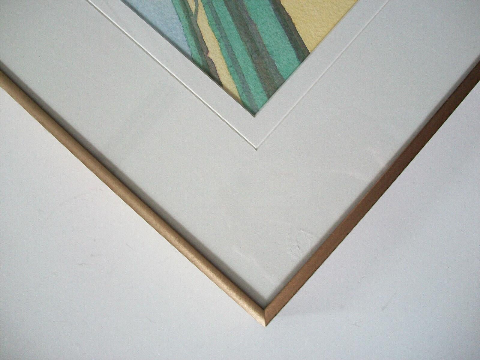 Contemporary B. MCKAY, Calle Alvaro Obregon, Framed Watercolor, Signed & Dated, C. 2000 For Sale