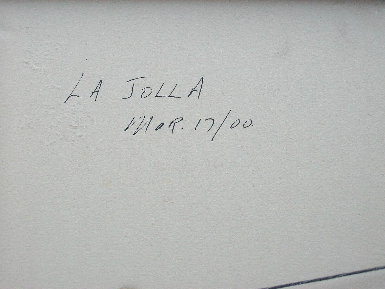 B. McKay, „La Jolla“, gerahmtes Aquarellgemälde, signiert und datiert, um 2000 im Angebot 3