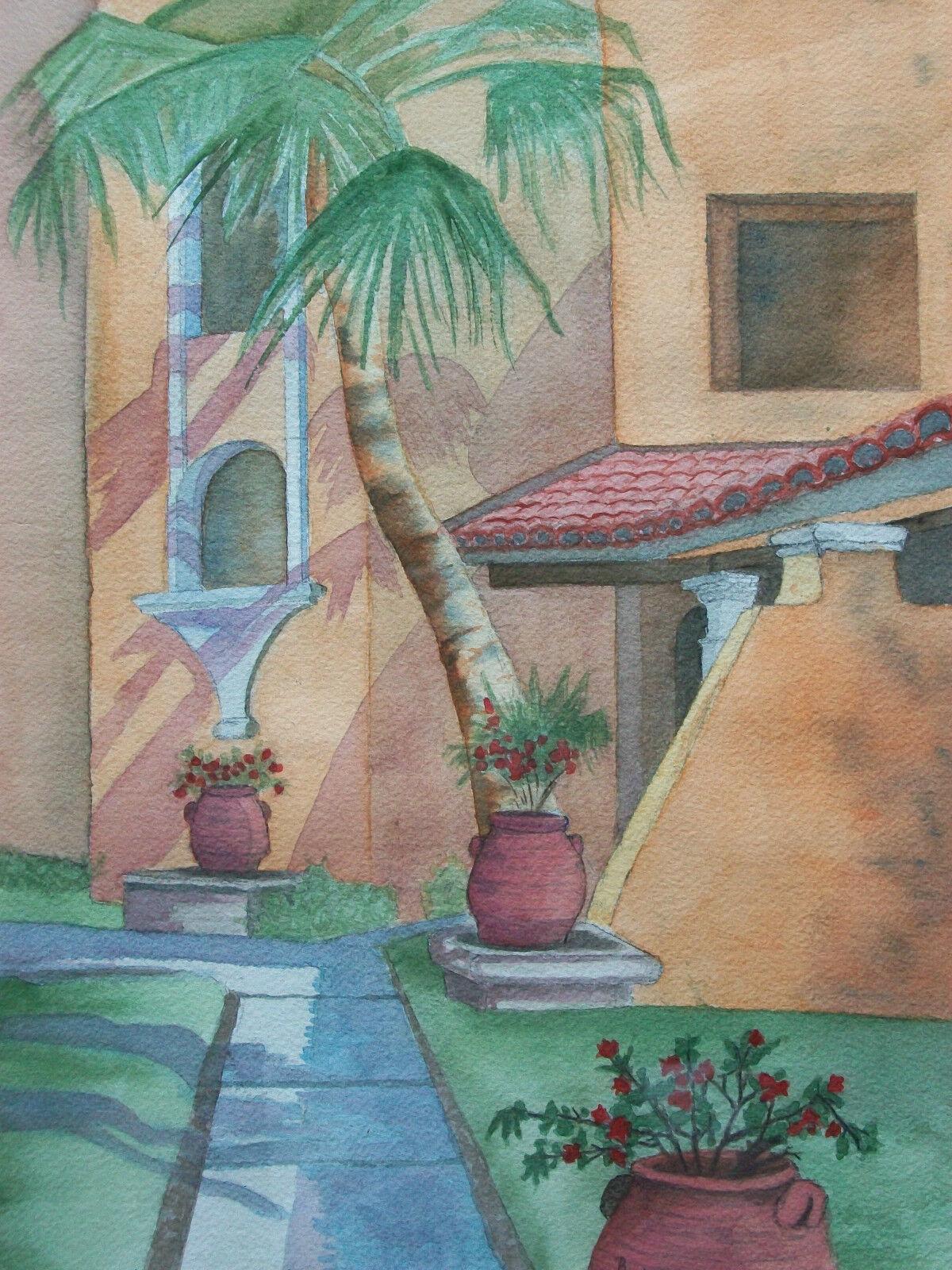 B. McKAY - 'La Jolla' - Vintage watercolor painting on paper - signed and dated lower right - titled and dated verso - contained in a bronze finish metal frame - finished with a single bevel edged matte board - circa 2000.

Excellent vintage