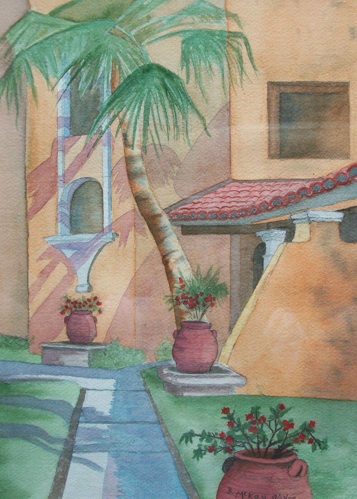 American B. McKay, 'La Jolla', Framed Watercolor Painting, Signed & Dated, circa 2000 For Sale