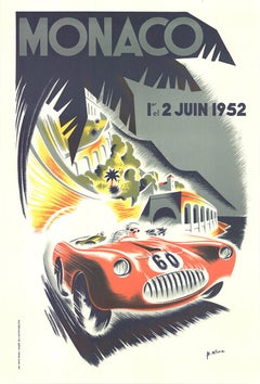 B. Minne 'Monaco Grand Prix 1952' 1985- Lithograph