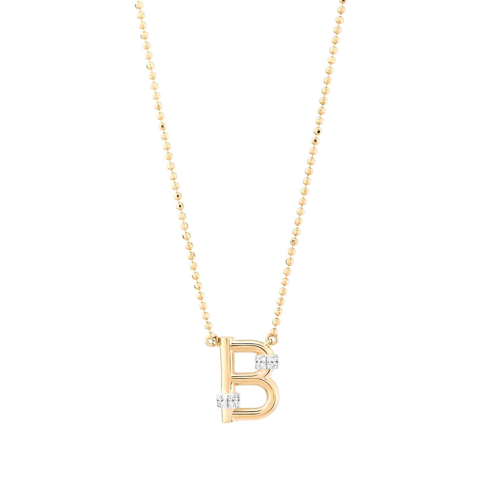 letter b diamond necklace