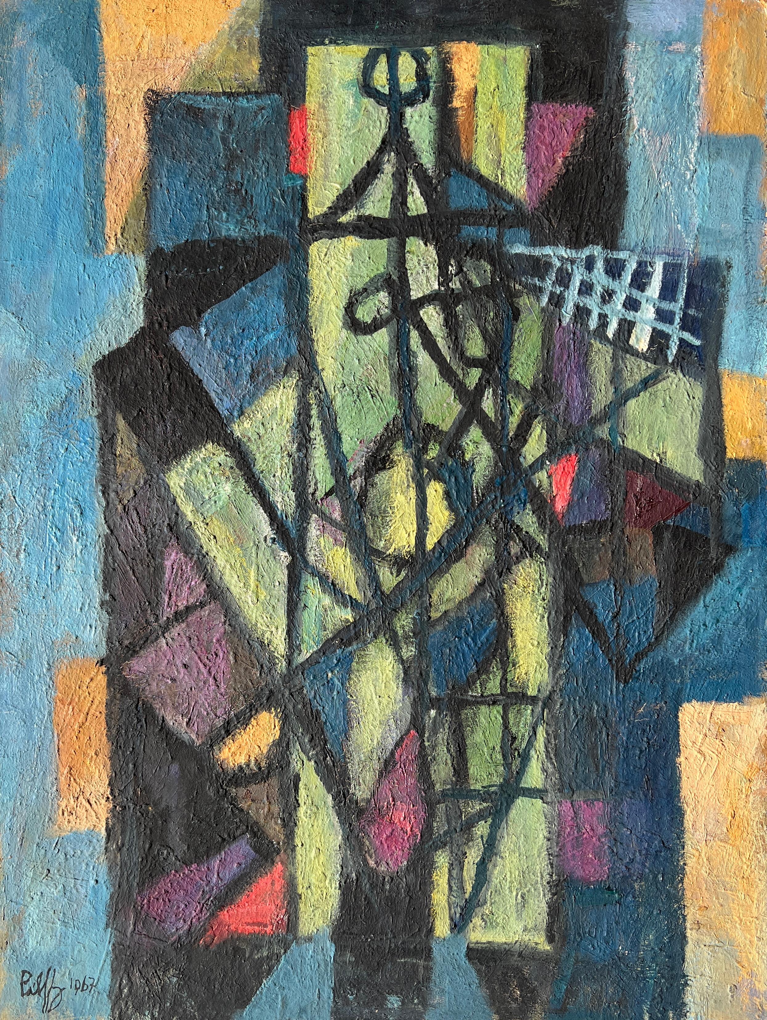  B. Pàlf Abstract Painting – Abstrakte Zusammensetzung