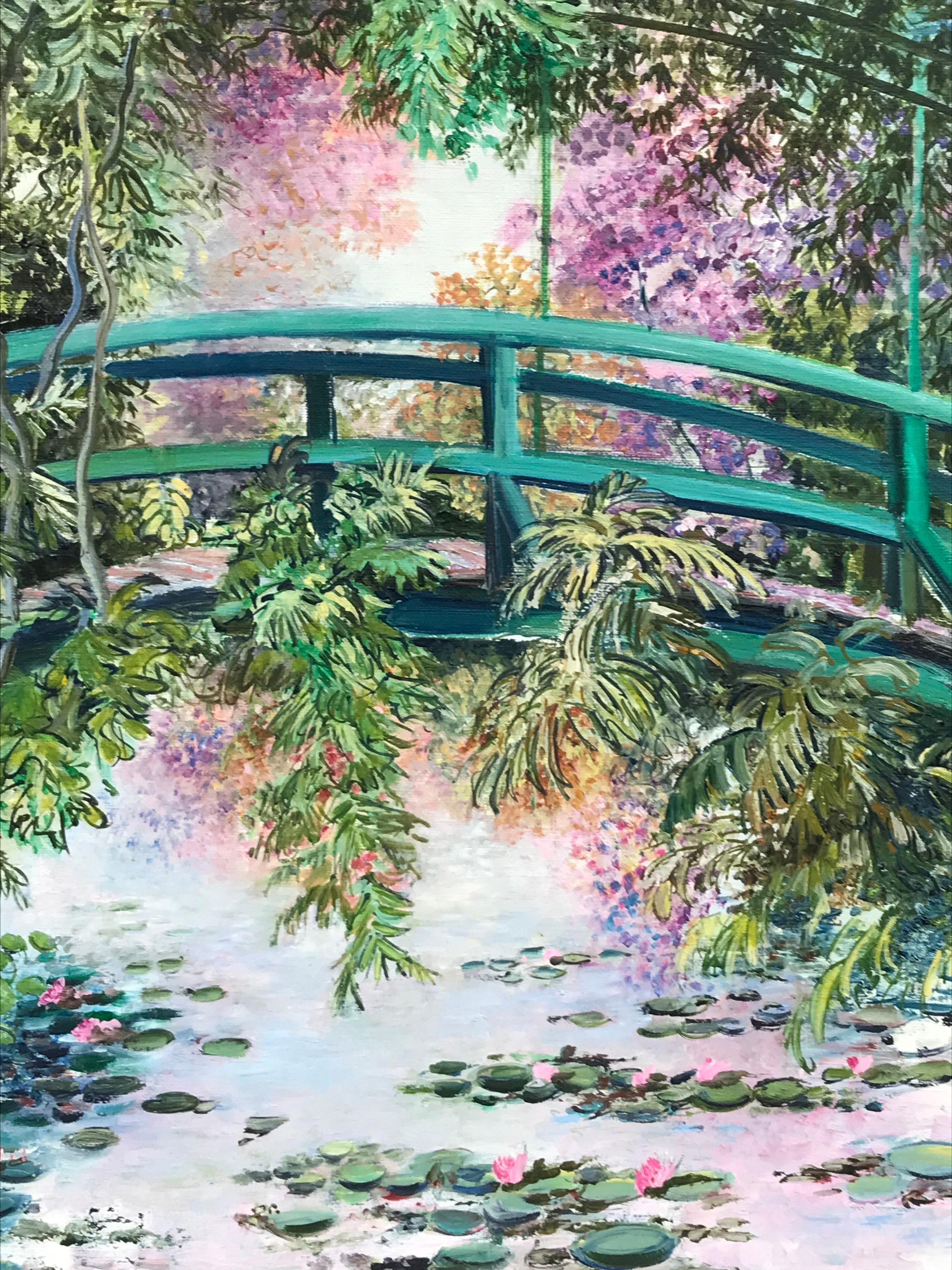 monet garden painting bridge