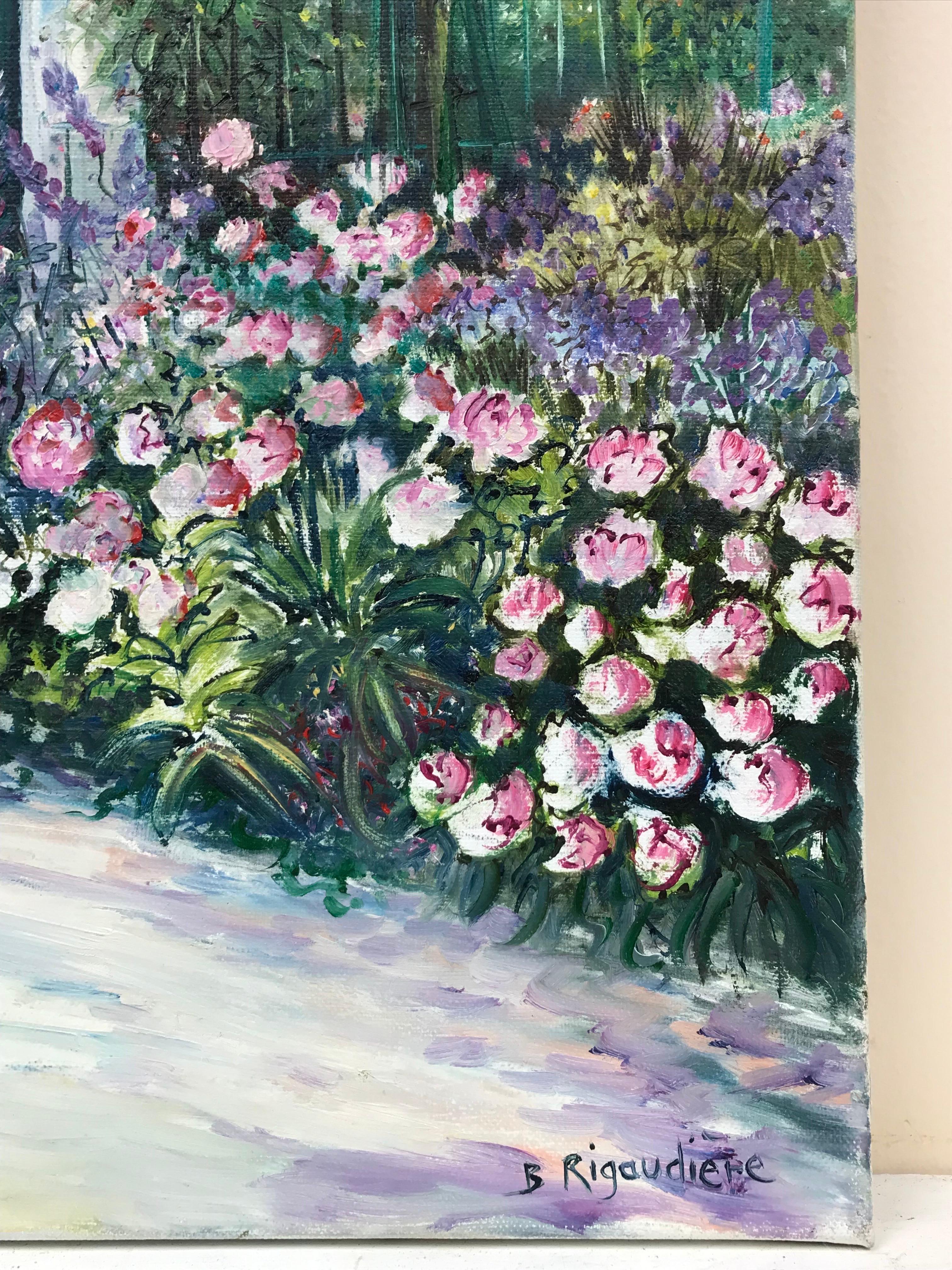 garden door watercolor painting