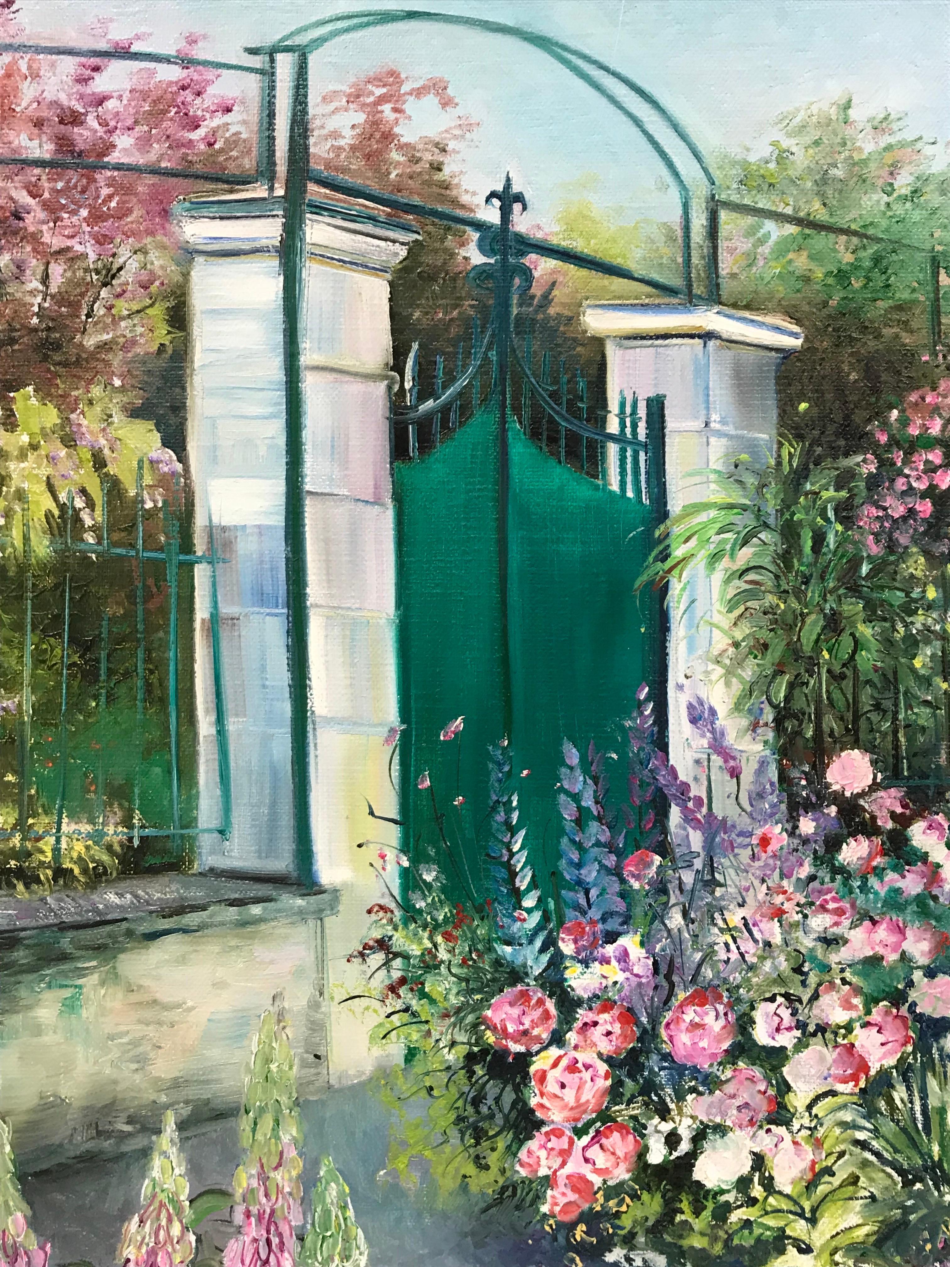 Artist/ School: B. Rigaudiere, signed front and back, French early 21st century

Title: 'La Grande Porte Giverny'

Medium: oil painting on canvas, unframed and inscribed verso

canvas : 18 x 15 inches

Provenance: private collection,