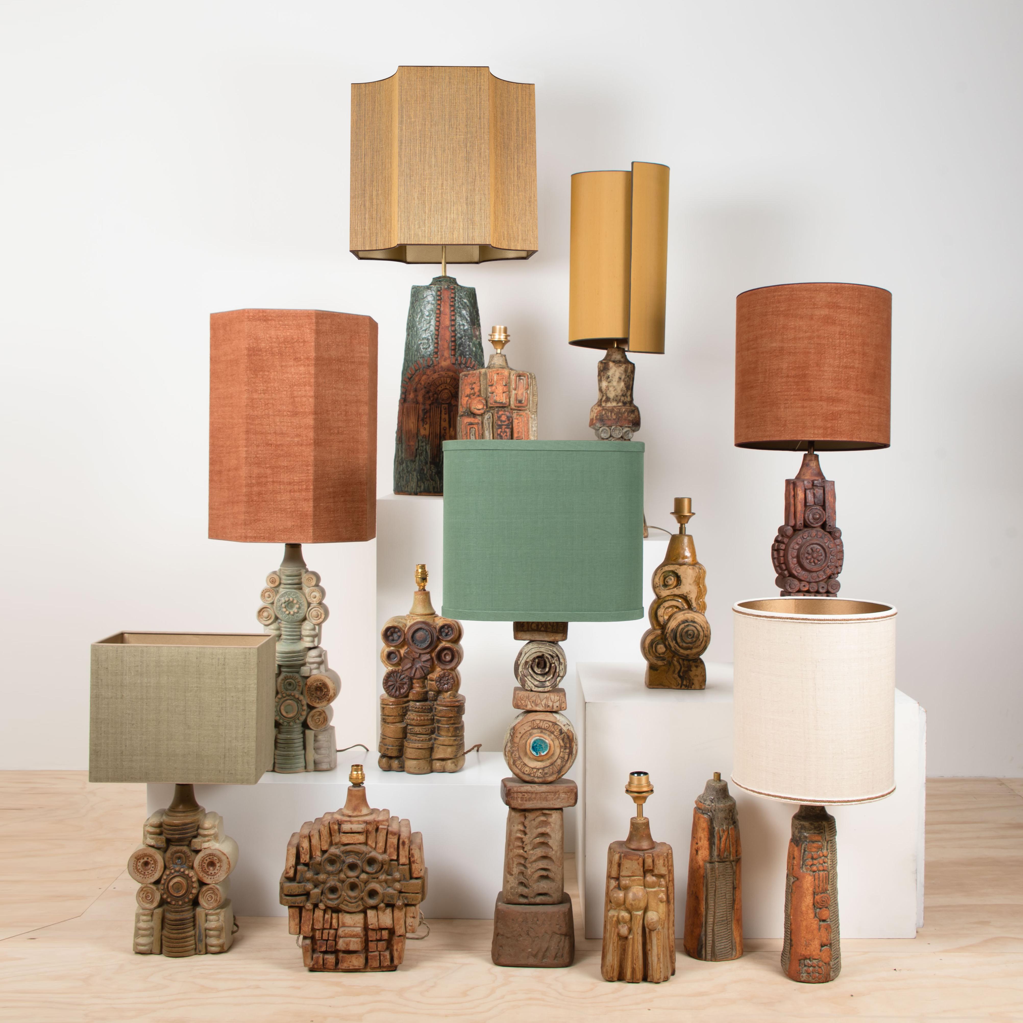 B. Rooke Ceramic Floor Lamp with Custom Made New Silk Lampshade by René Houben 9