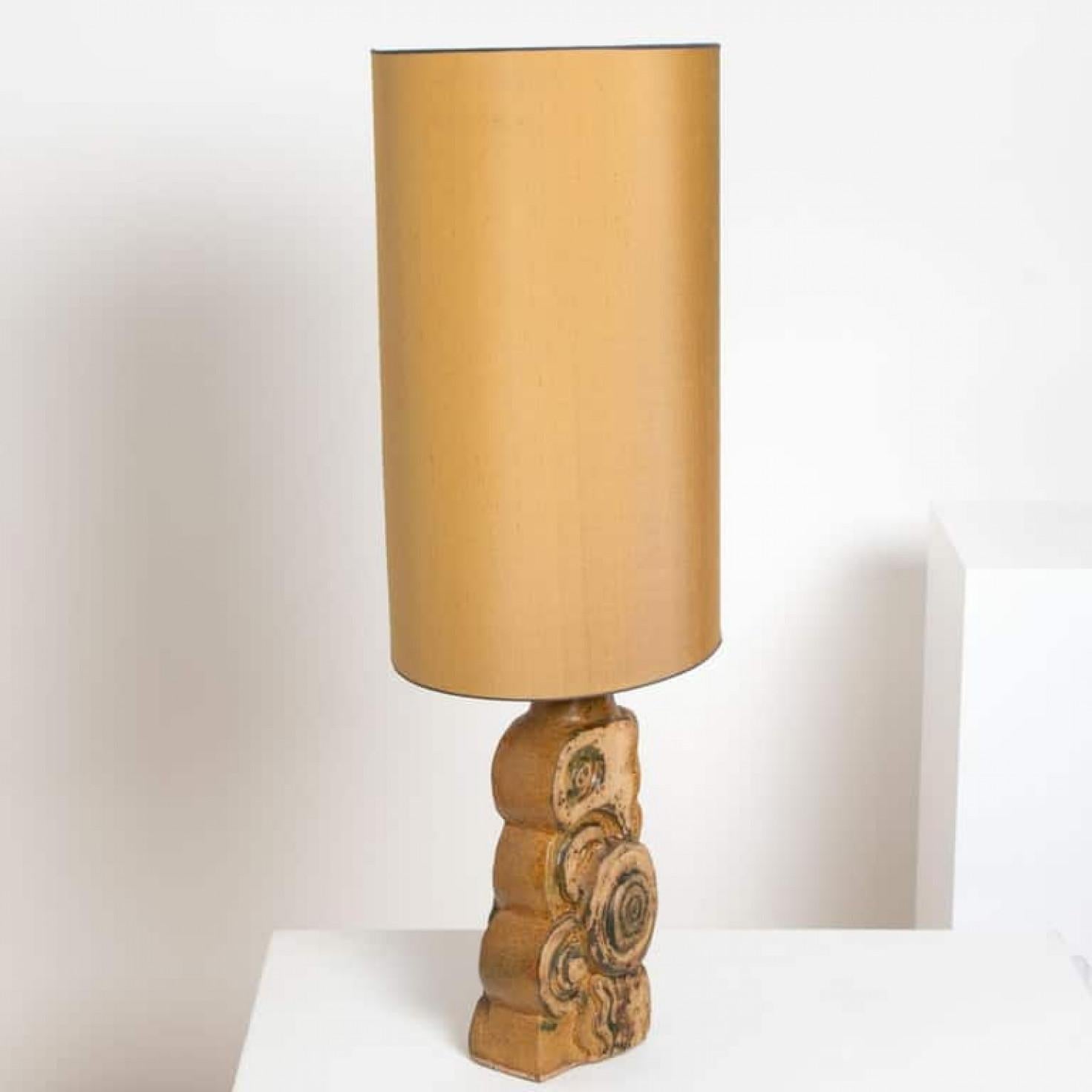 B. Rooke Ceramic Lamp with New Custom Made Lampshade by René Houben, 1960s For Sale 2