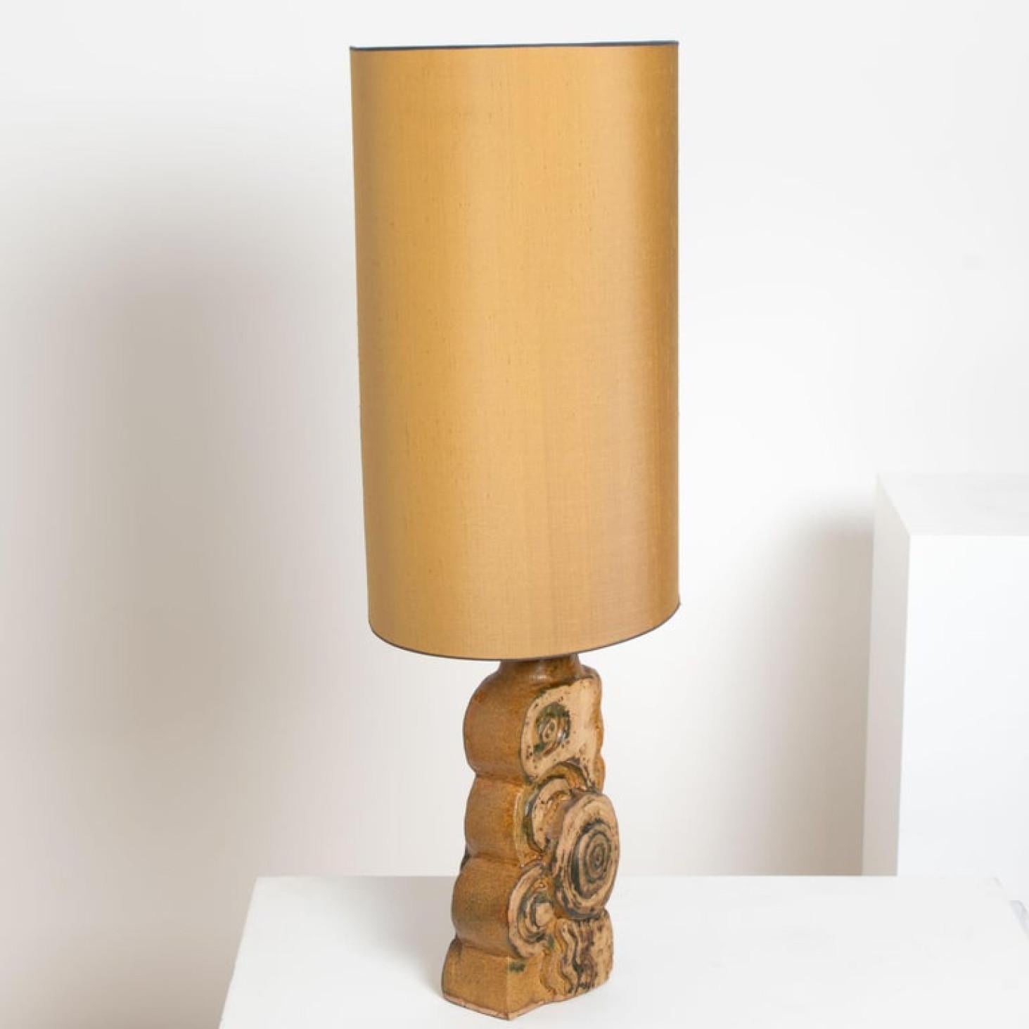 B. Rooke Ceramic Lamp with New Custom Made Lampshade by René Houben, 1960s For Sale 3