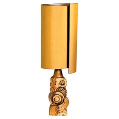 B. Rooke Ceramic Lamp with New Custom Made Lampshade by René Houben, 1960s